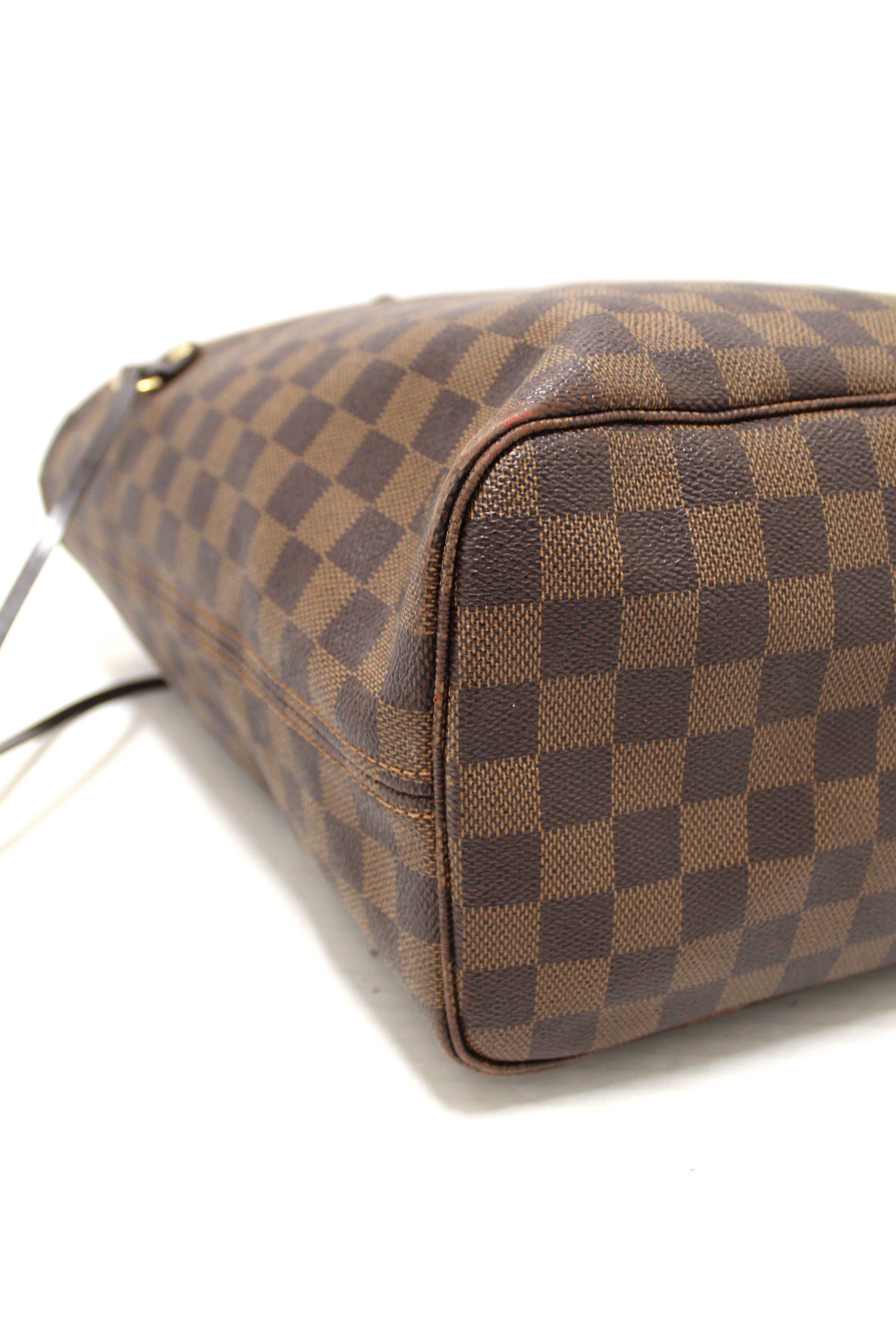 Authentic Louis Vuitton Damier Canvas Neverfull MM Shoulder Tote Bag