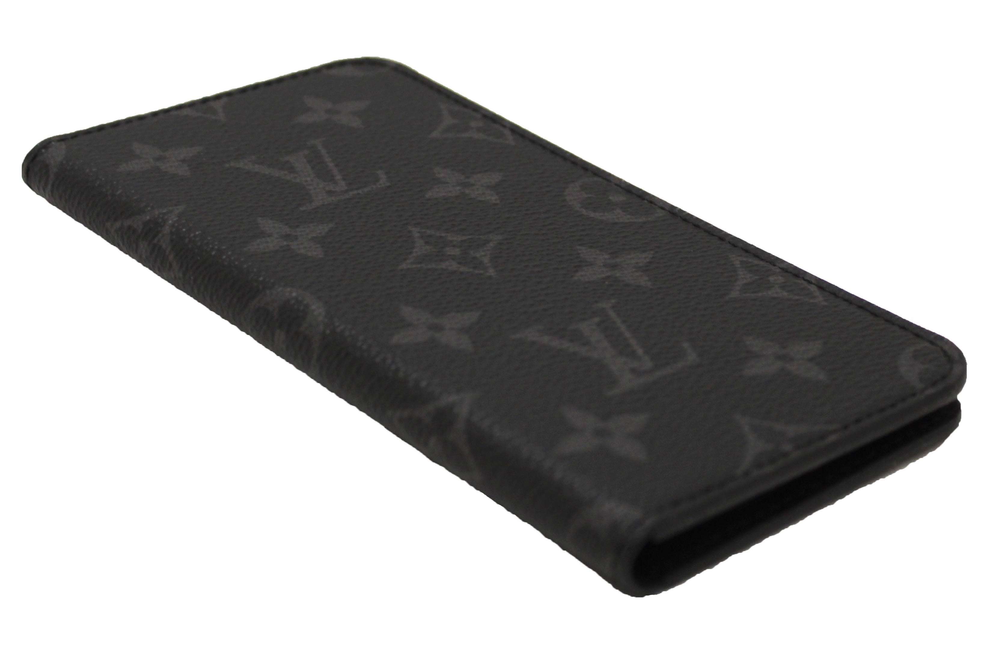 Authentic Louis Vuitton Monogram Eclipse iPhone 8 Max Folio Case