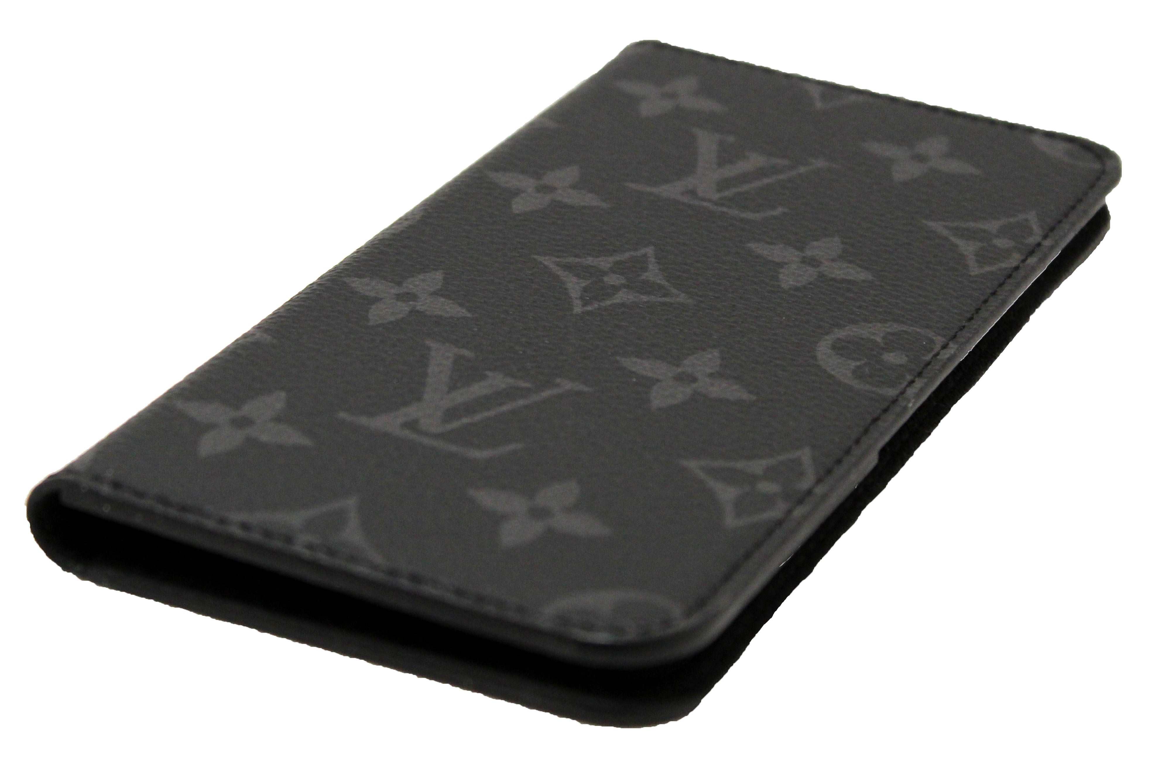 Authentic Louis Vuitton Monogram Eclipse iPhone 8 Max Folio Case