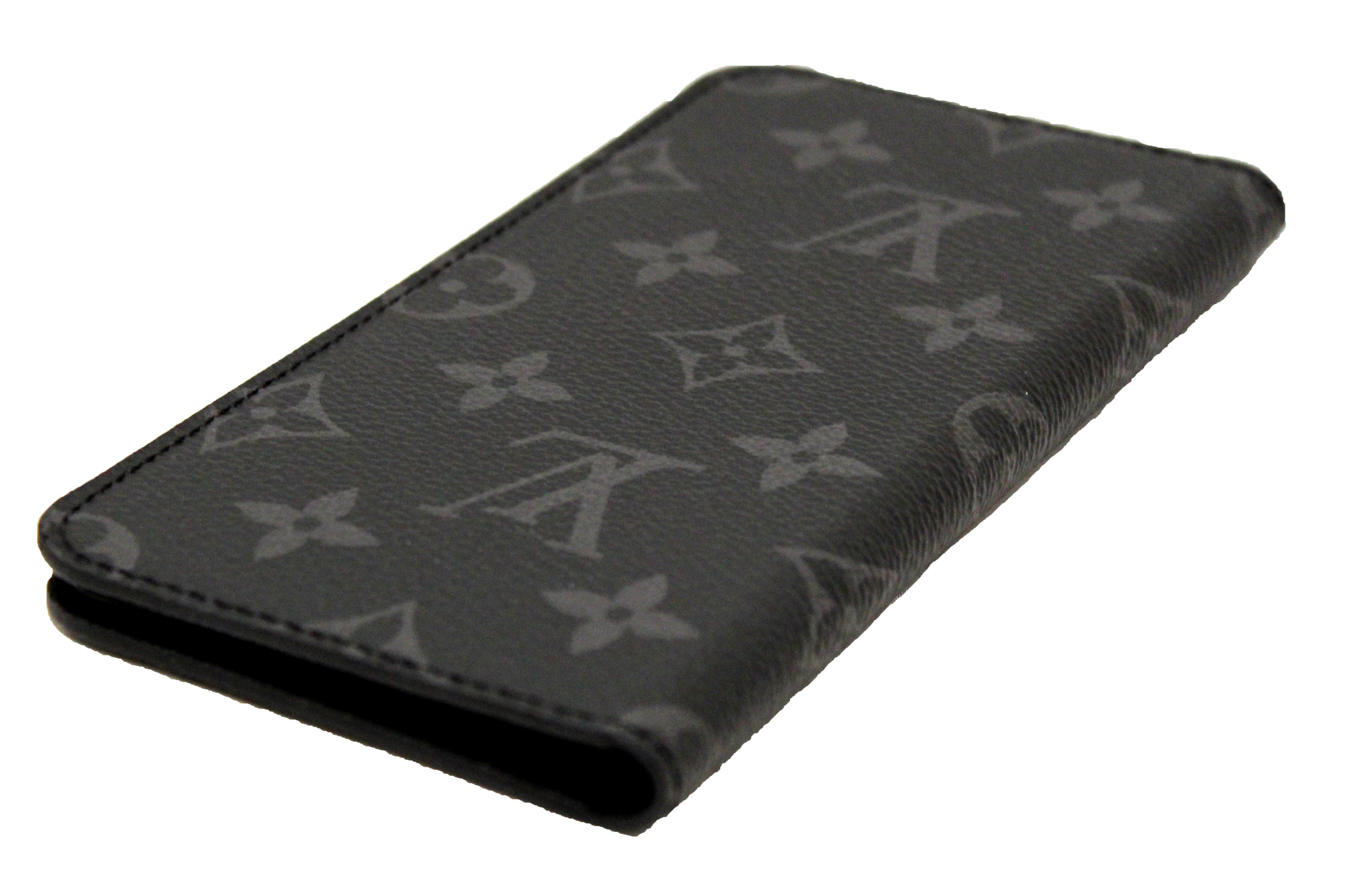 Authentic Louis Vuitton Monogram Eclipse iPhone 8 Max Folio Case