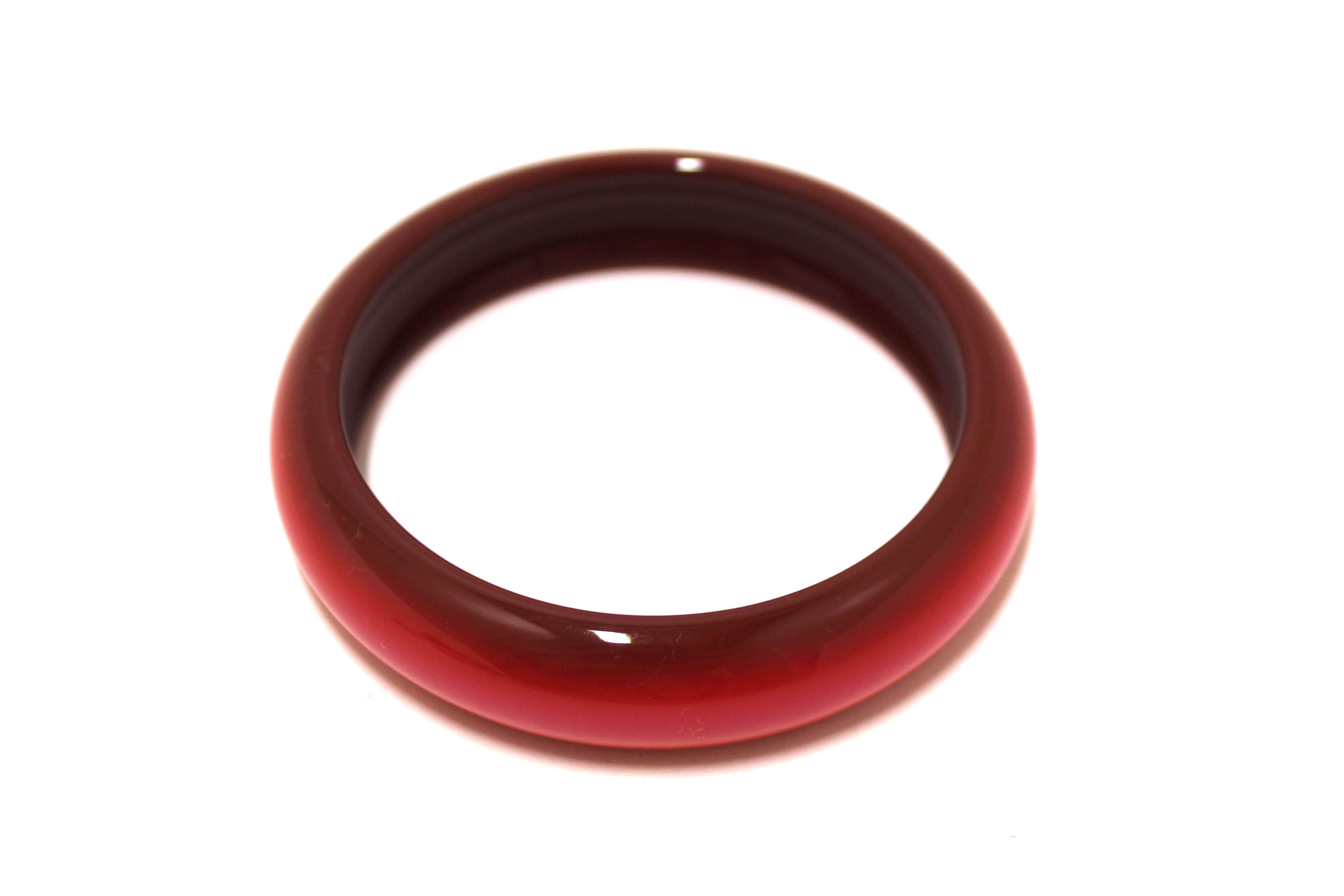 Authentic Hermes Lacquered Wood Fusion Fuchsia Bangle Bracelet