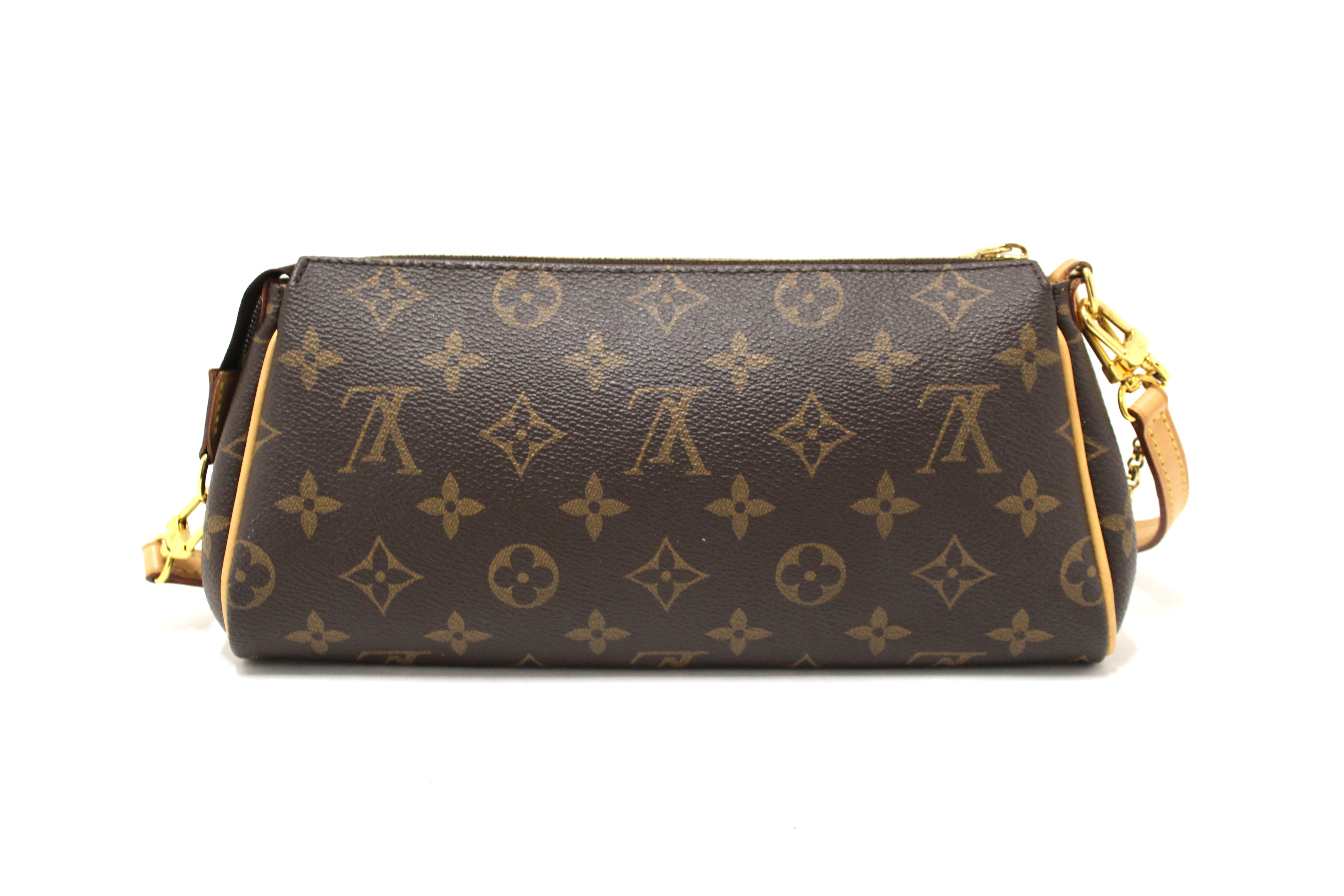 Authentic Louis Vuitton Classic Monogram Eva Clutch Shoulder Bag