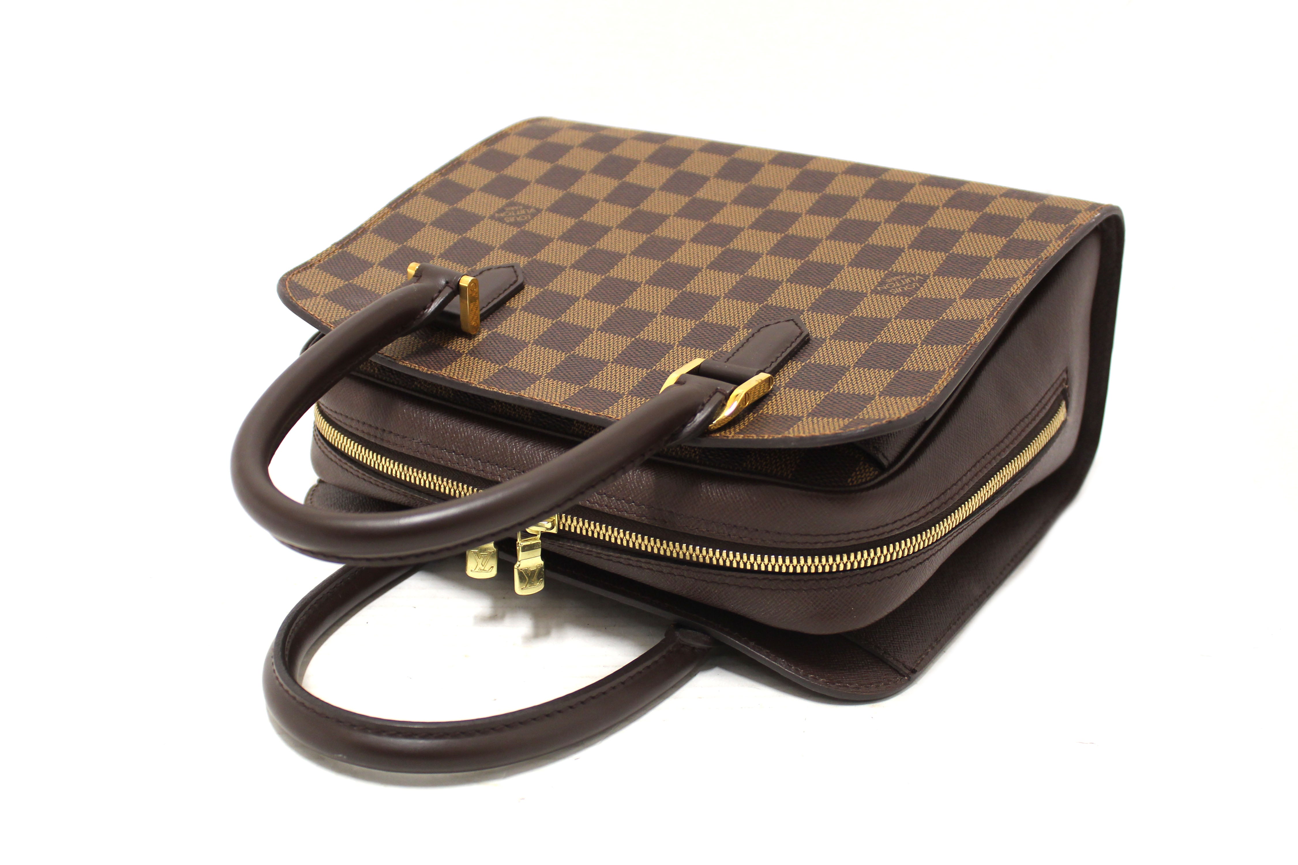 Authentic Louis Vuitton Damier Ebene Triana Handbag