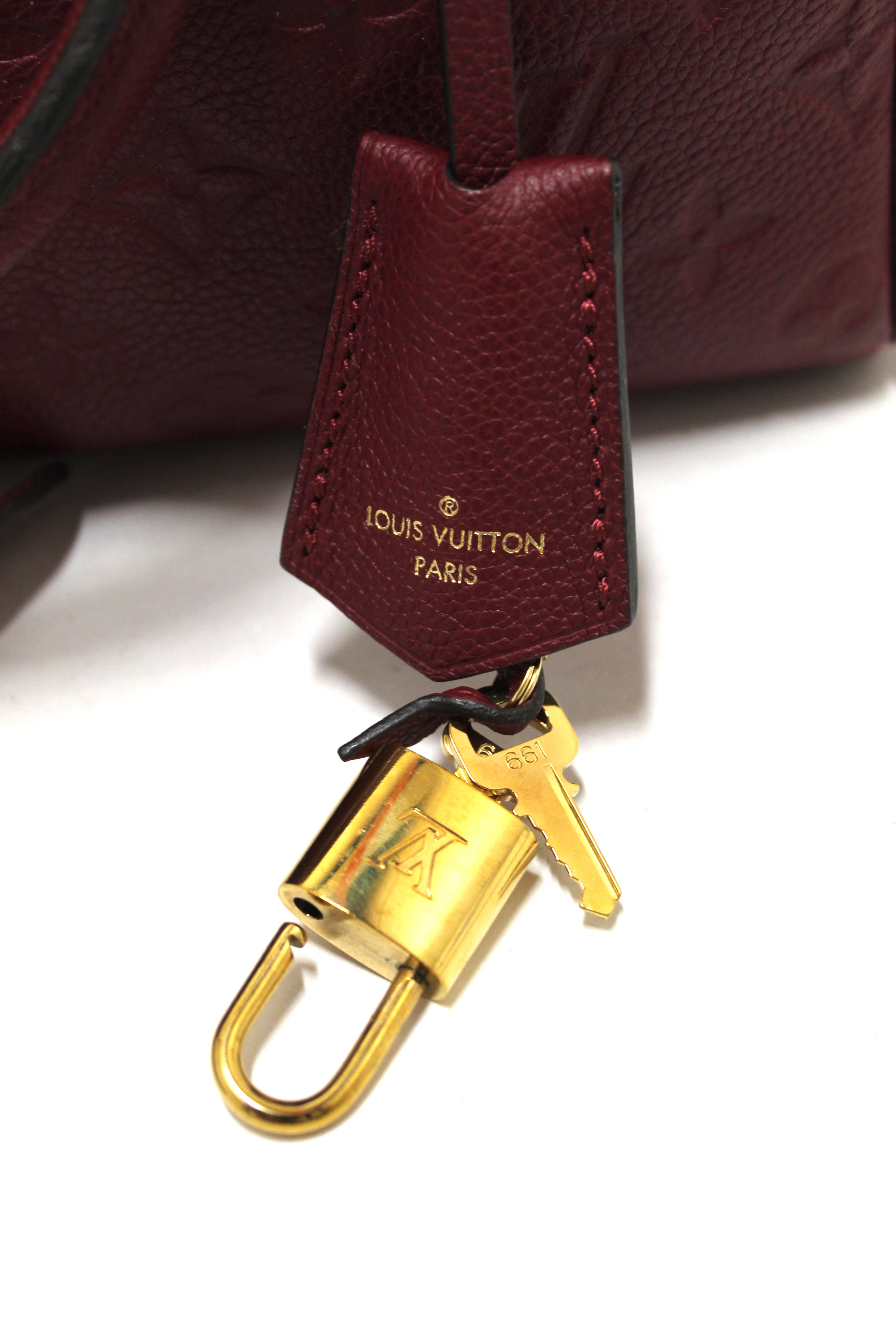 Authentic Louis Vuitton Aurore Empreinte Speedy 25 NM Bandouliere Crossbody Bag