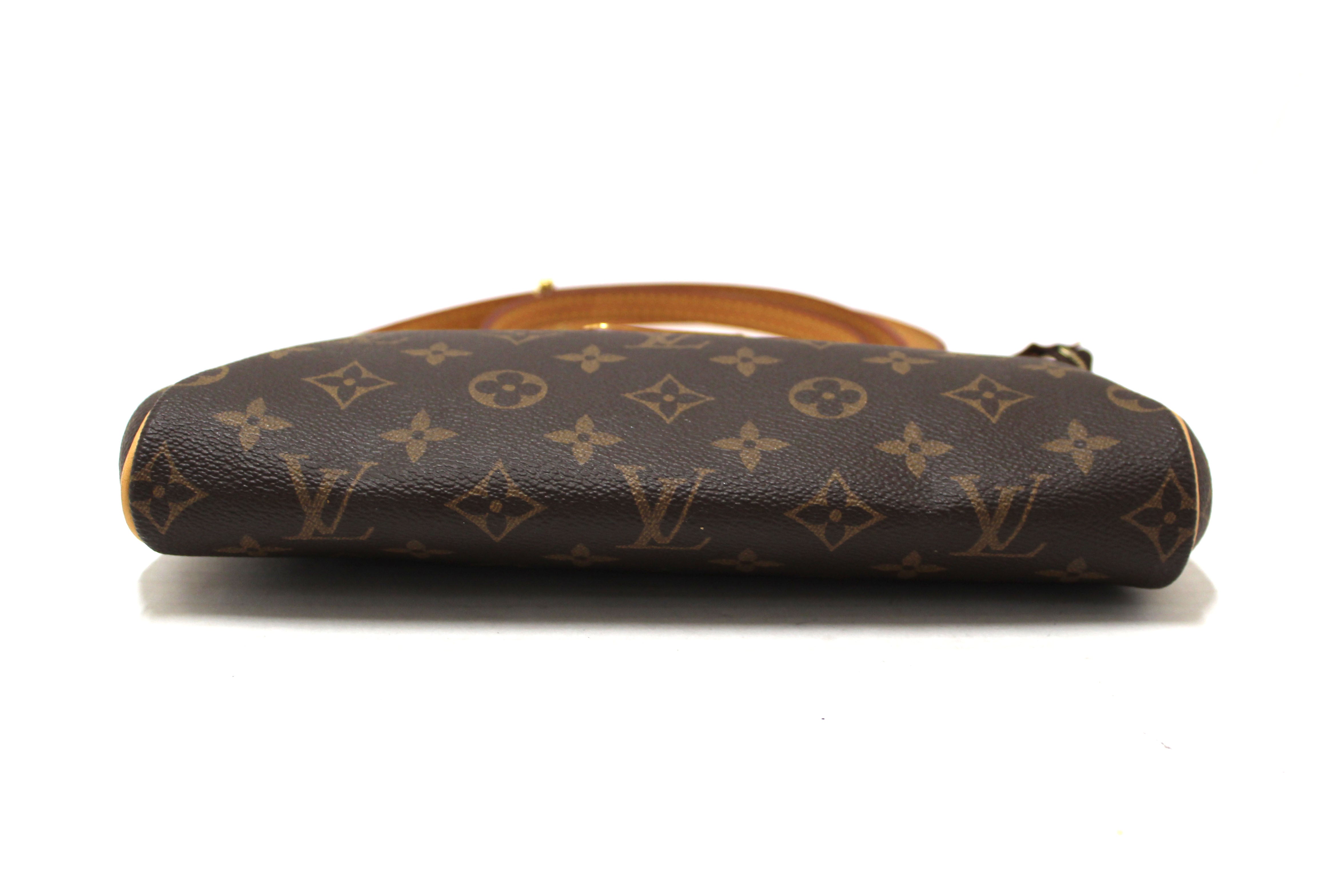 Authentic Louis Vuitton Classic Monogram Eva Clutch Shoulder Bag