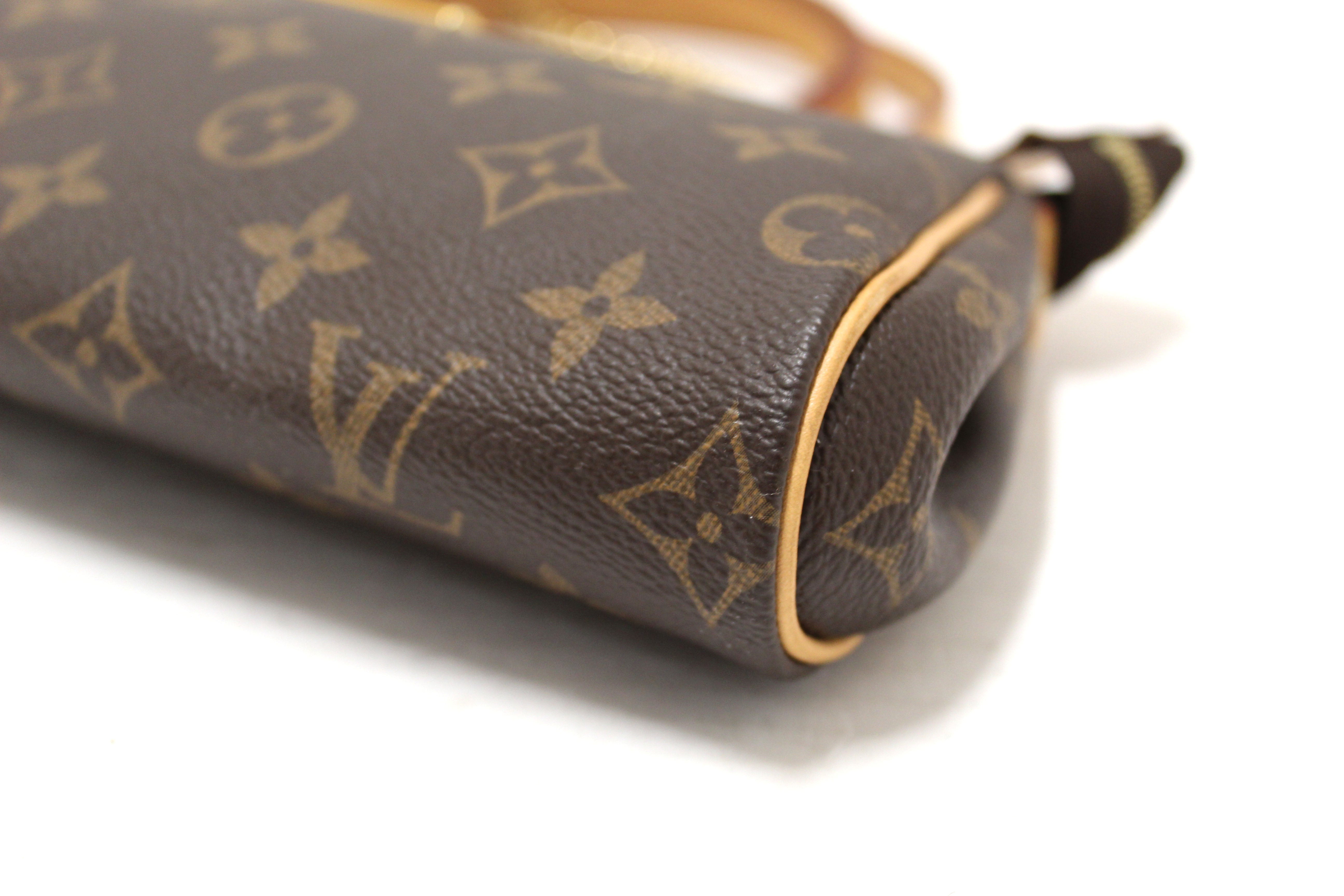 Authentic Louis Vuitton Classic Monogram Eva Clutch Shoulder Bag