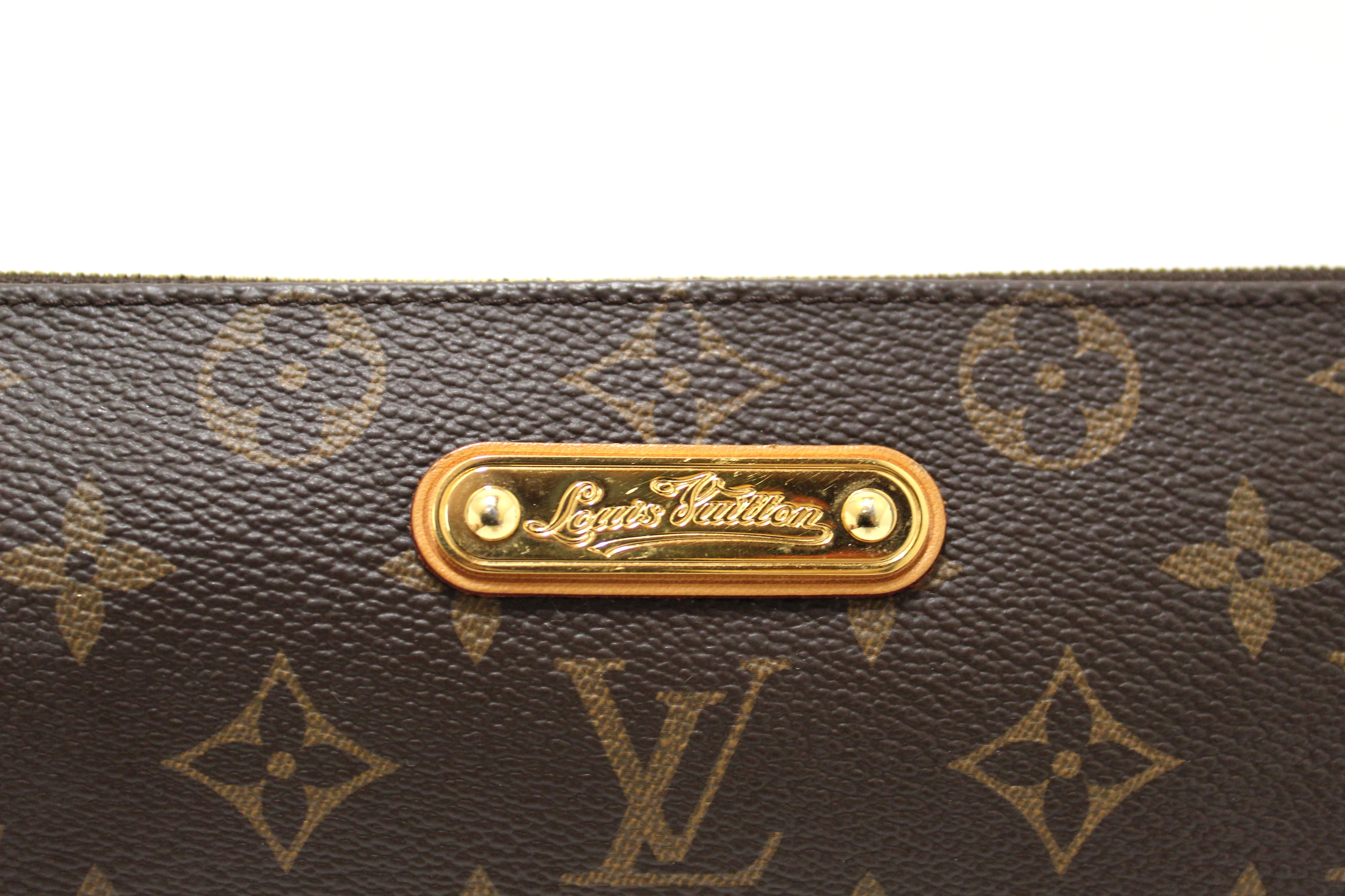 Authentic Louis Vuitton Classic Monogram Eva Clutch Shoulder Bag