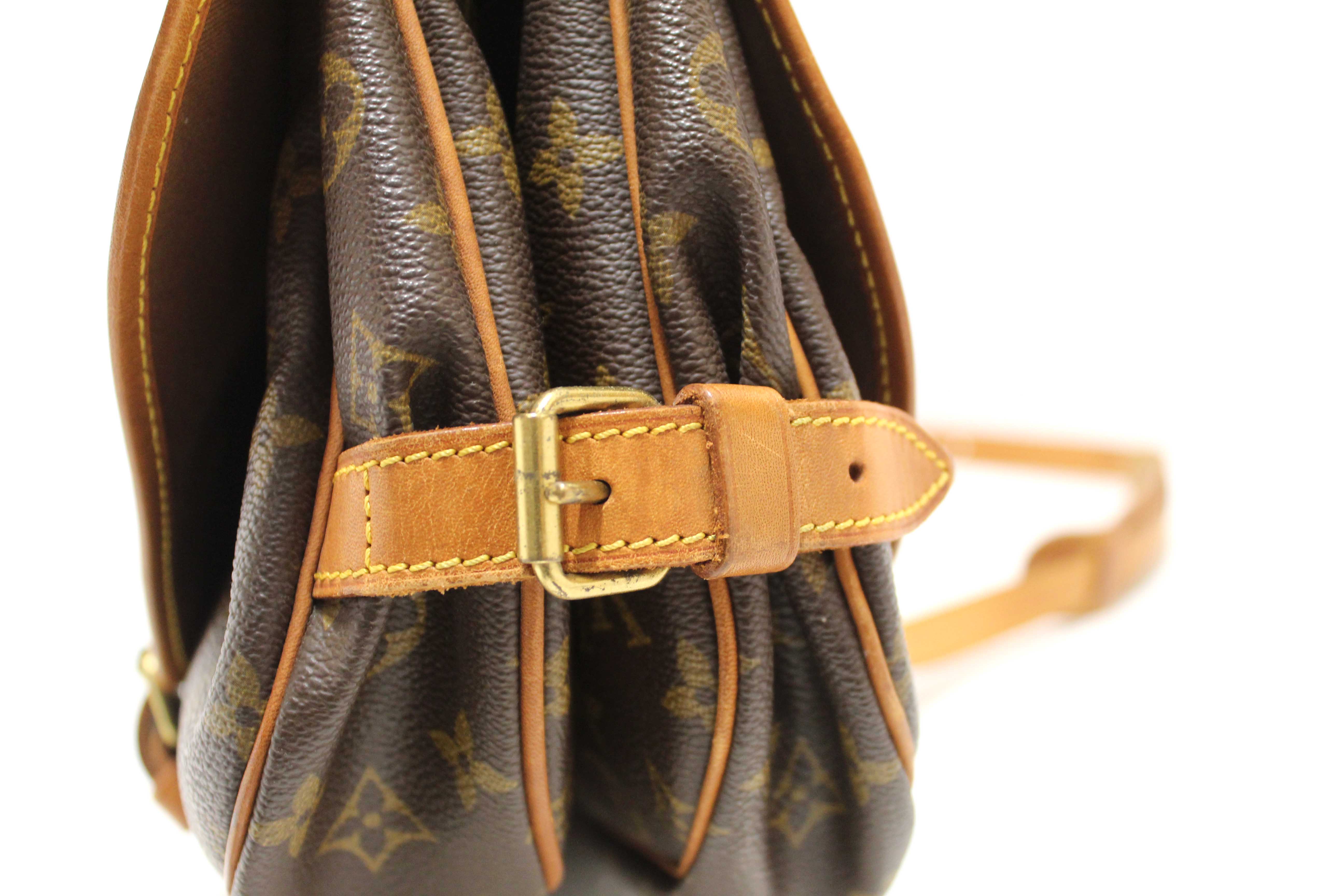 Authentic Louis Vuitton Classic Monogram Canvas Saumur 30 Messenger Bag