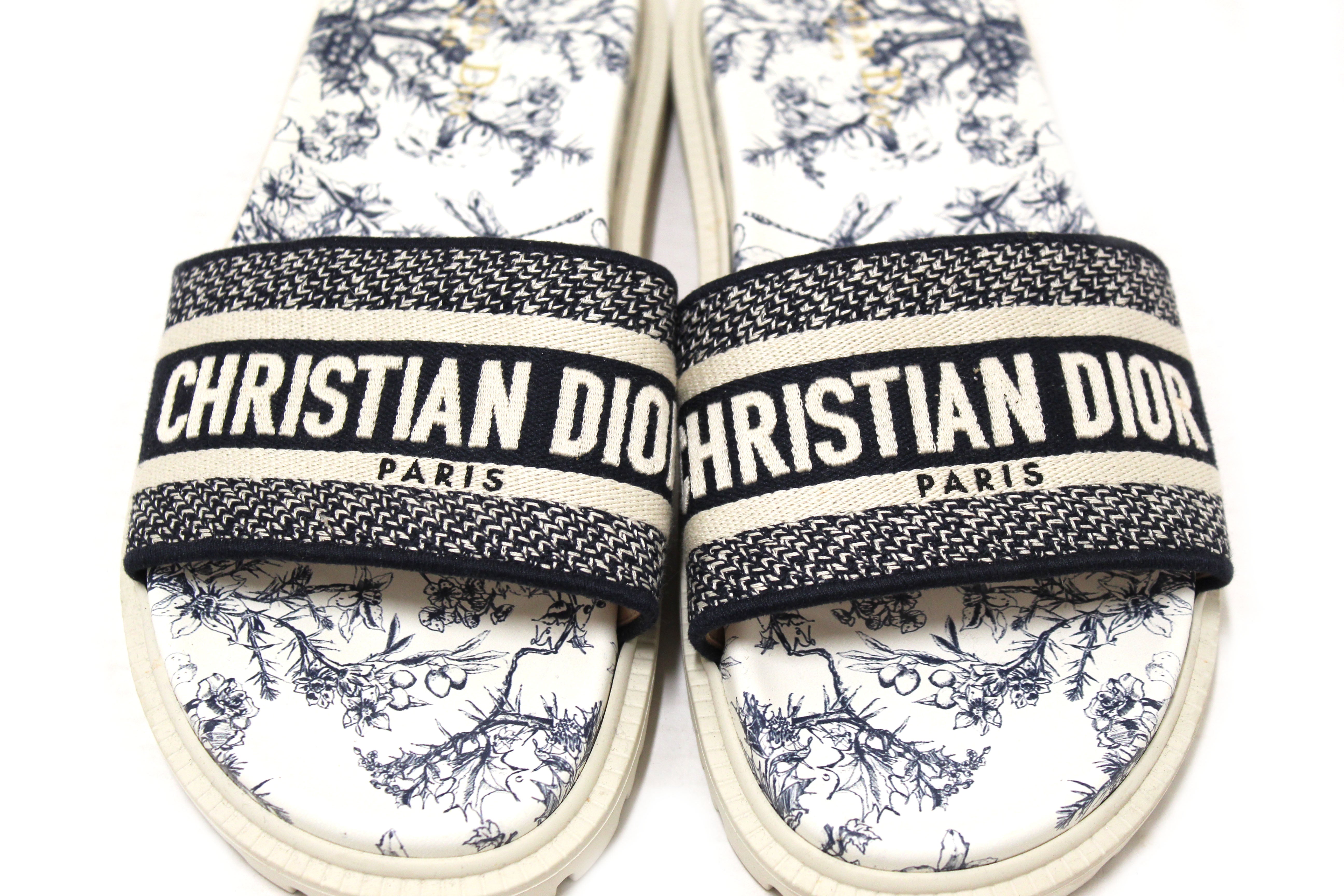 Slippers White Dior Slides Slides Christian Dior Slippers