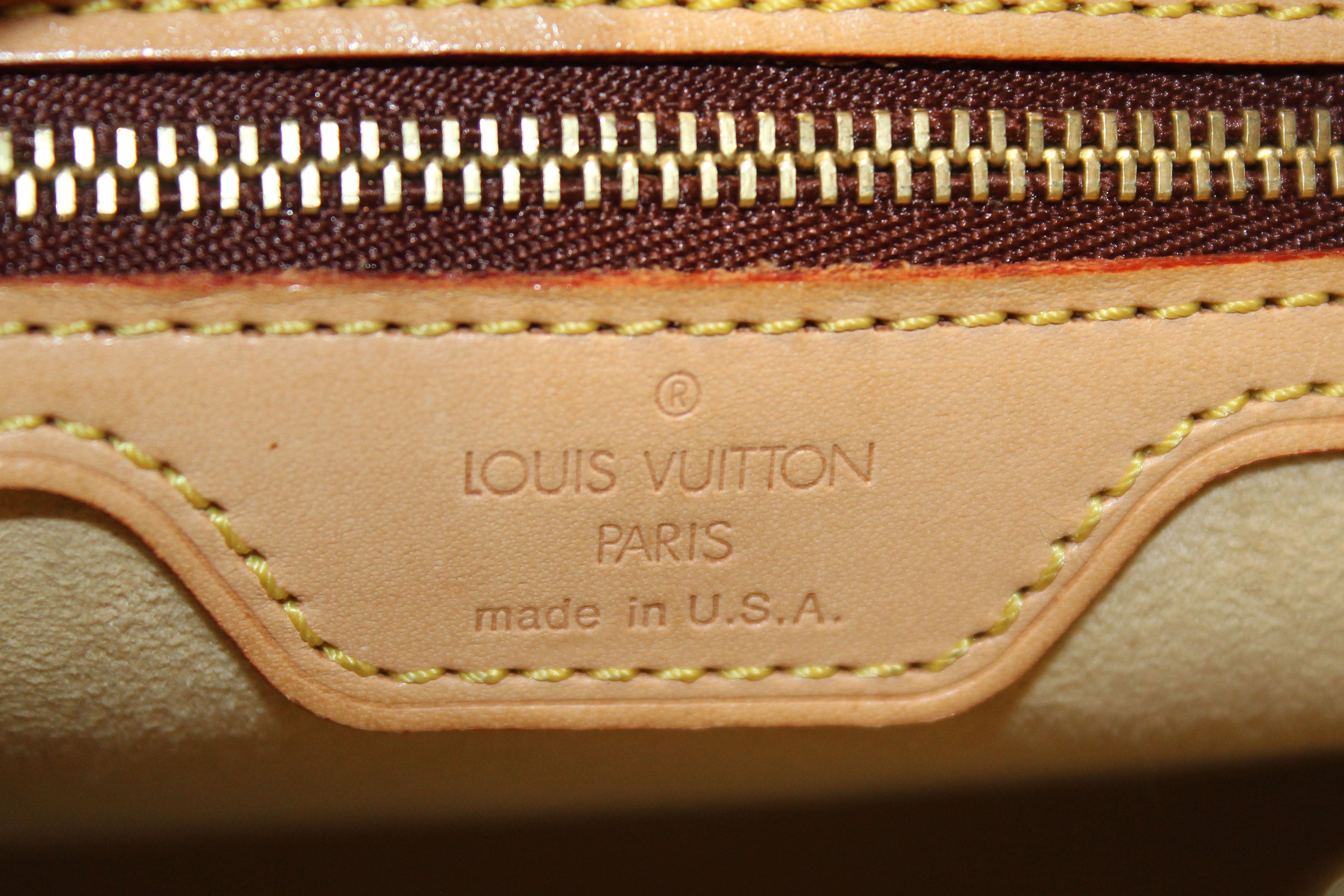 Authentic Louis Vuitton Classic Monogram Canvas Looping MM Shoulder Bag