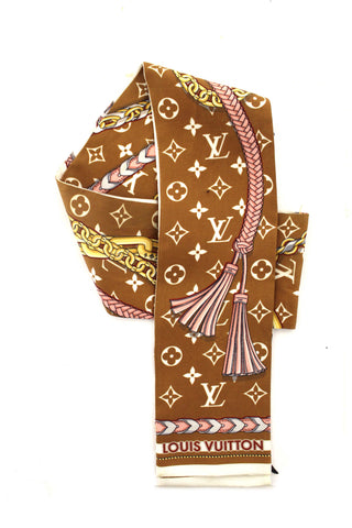 Authentic Louis Vuitton Silk Mix And Straps Bandeau Twilly Bandeau Scarf