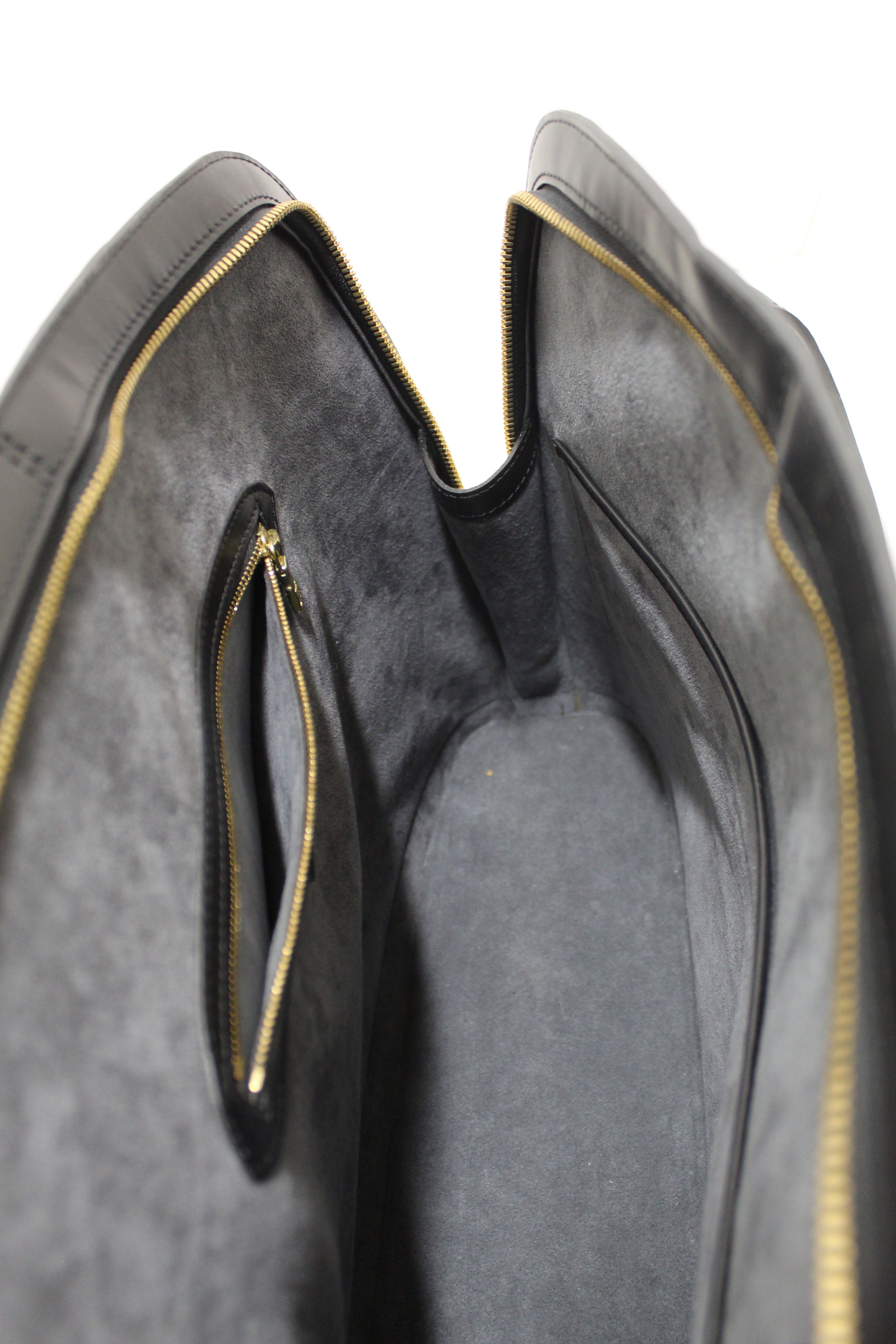 Authentic Louis Vuitton Black Epi Leather Lussac Tote Shoulder Bag