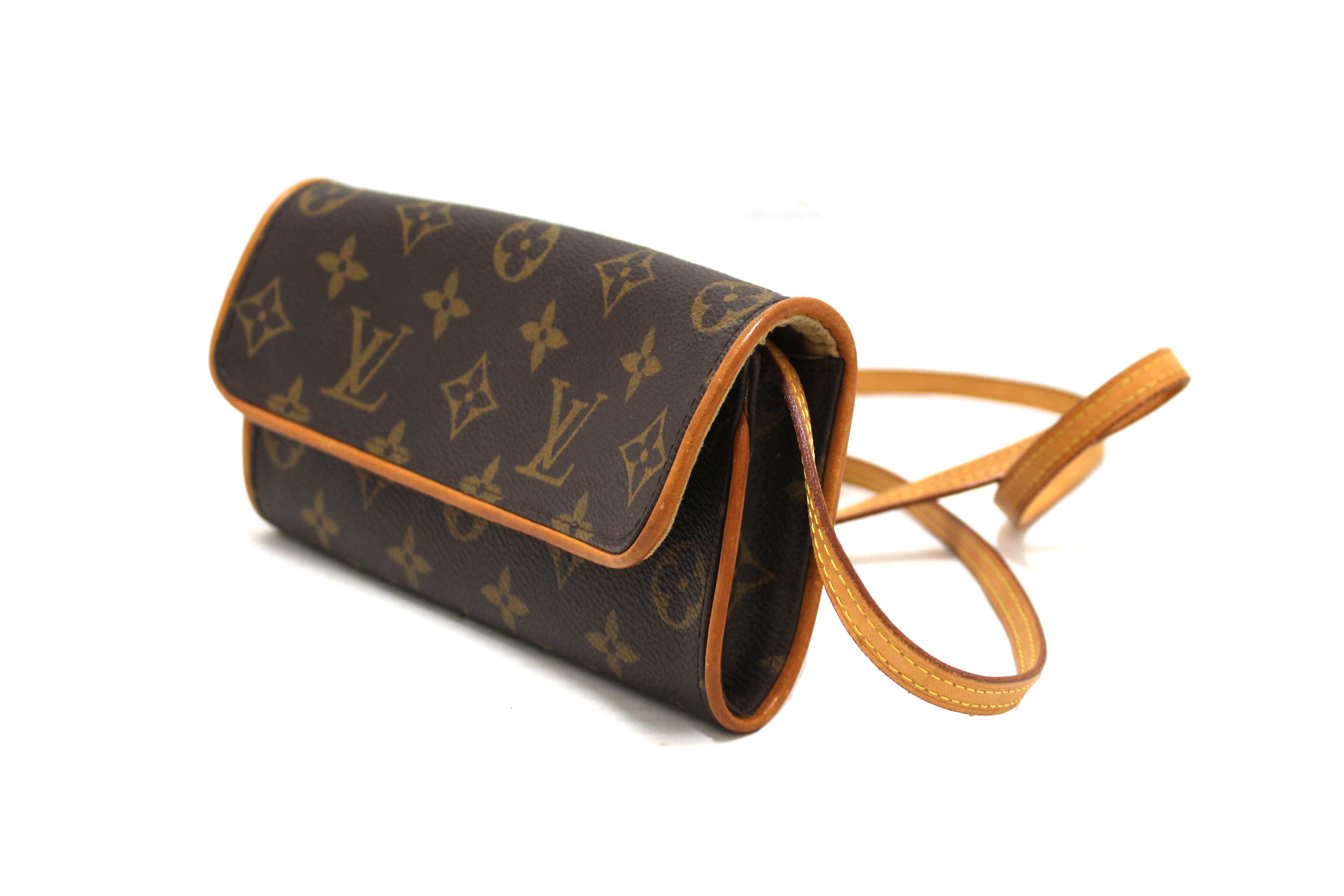 Authentic Louis Vuitton Classic Monogram Pochette Twin GM Bag