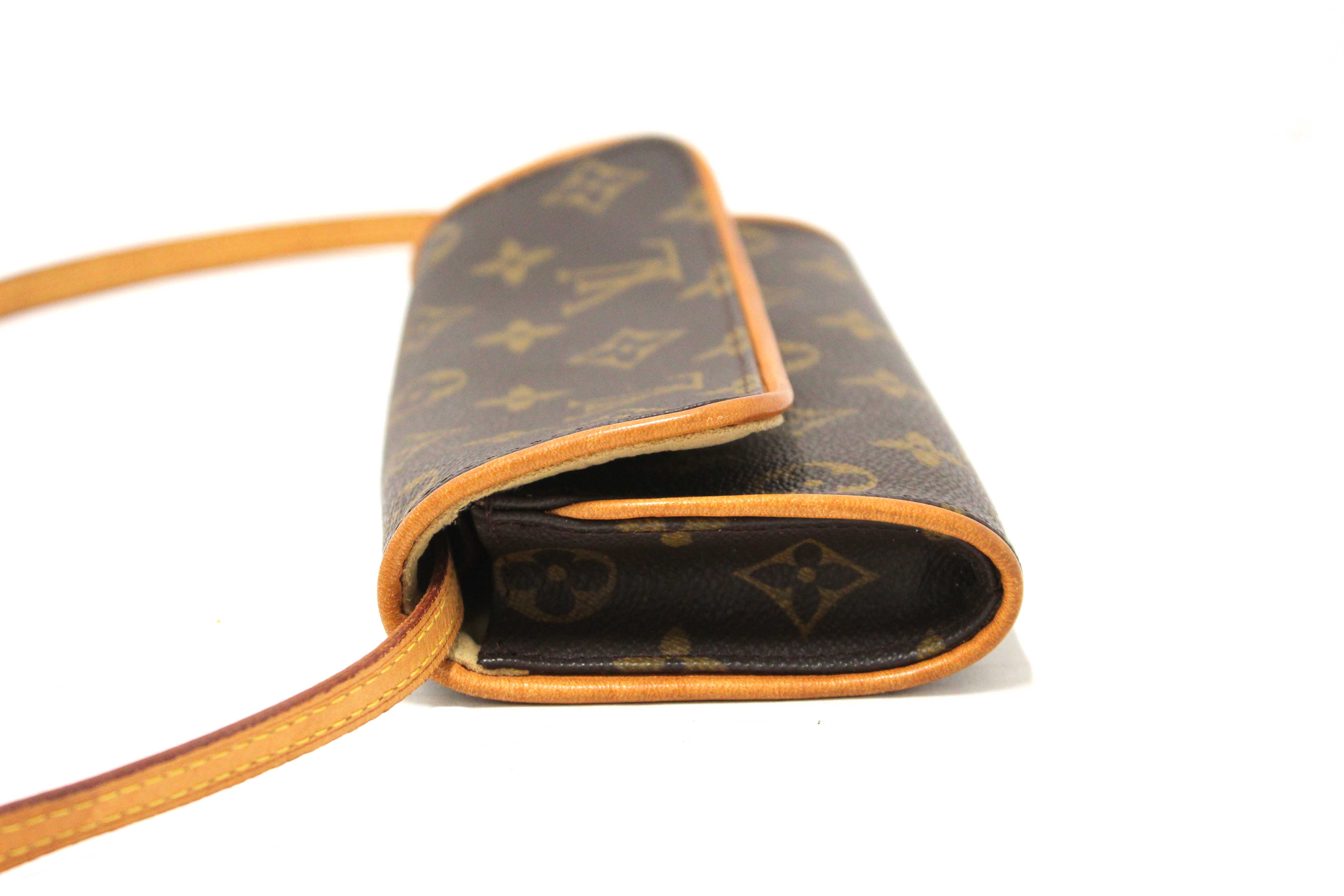 Authentic Louis Vuitton Classic Monogram Pochette Twin GM Bag