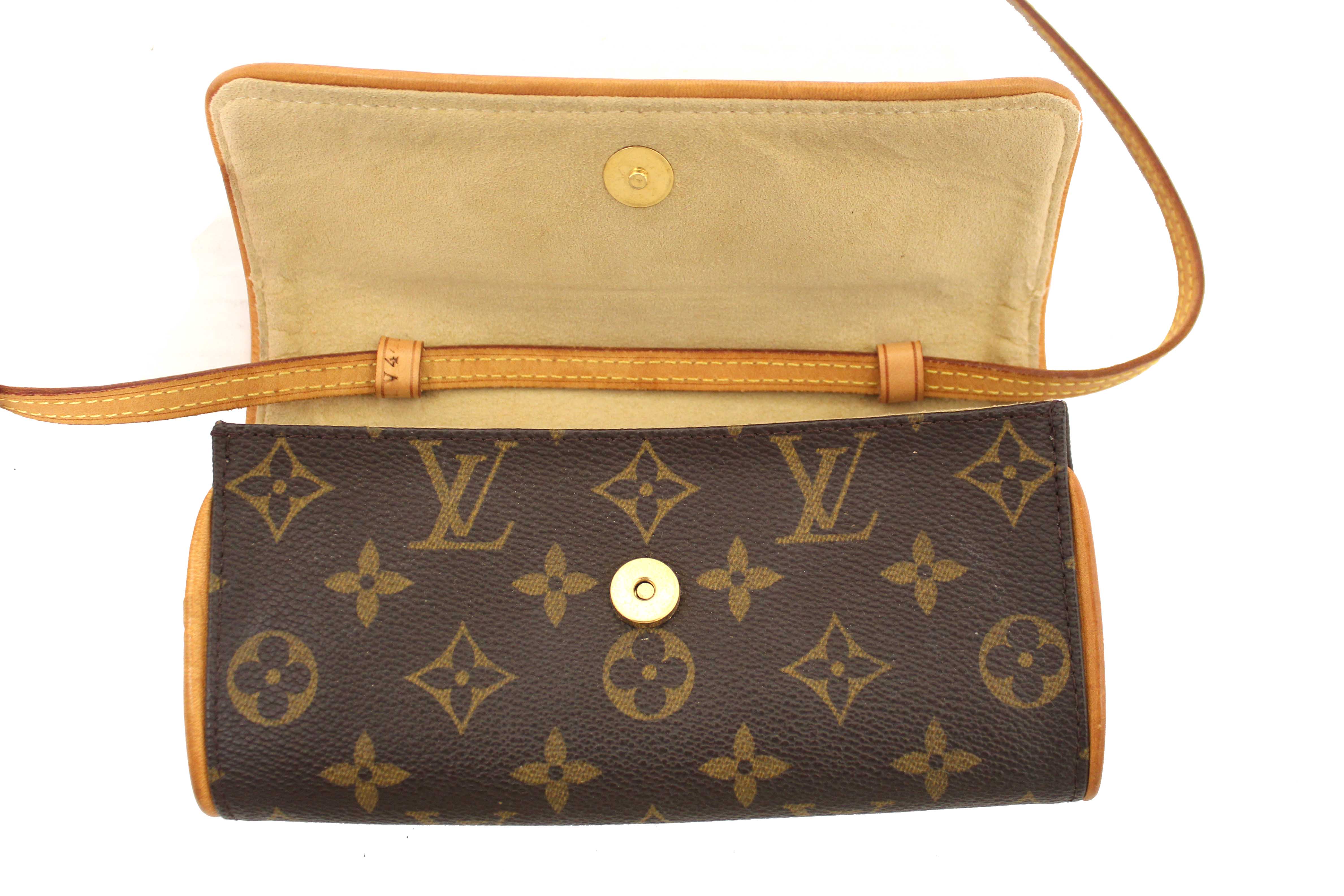 Authentic Louis Vuitton Classic Monogram Pochette Twin GM Bag