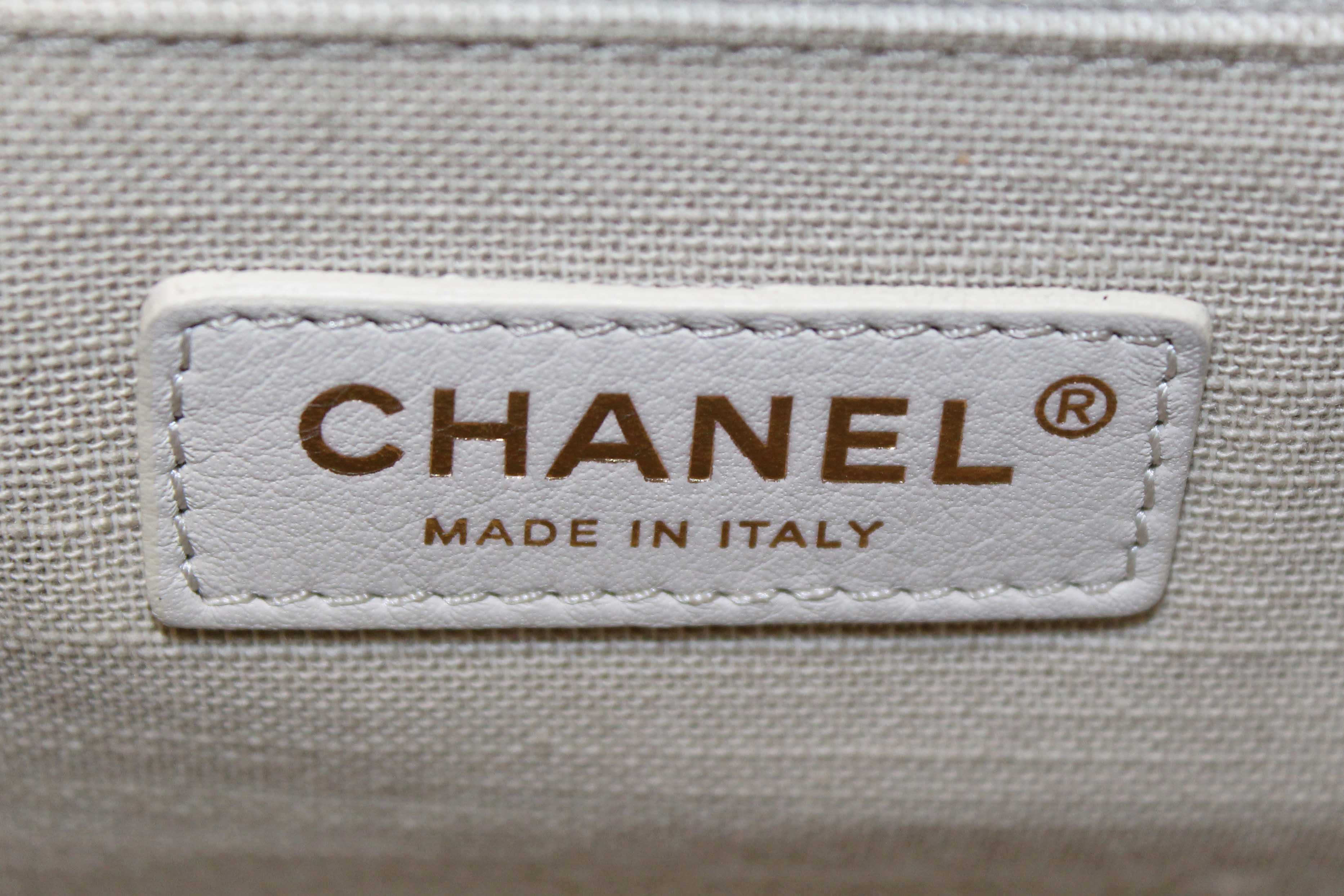 Authentic NEW Chanel Black Mixed Fibers Small Deauville Shopper Tote Bag