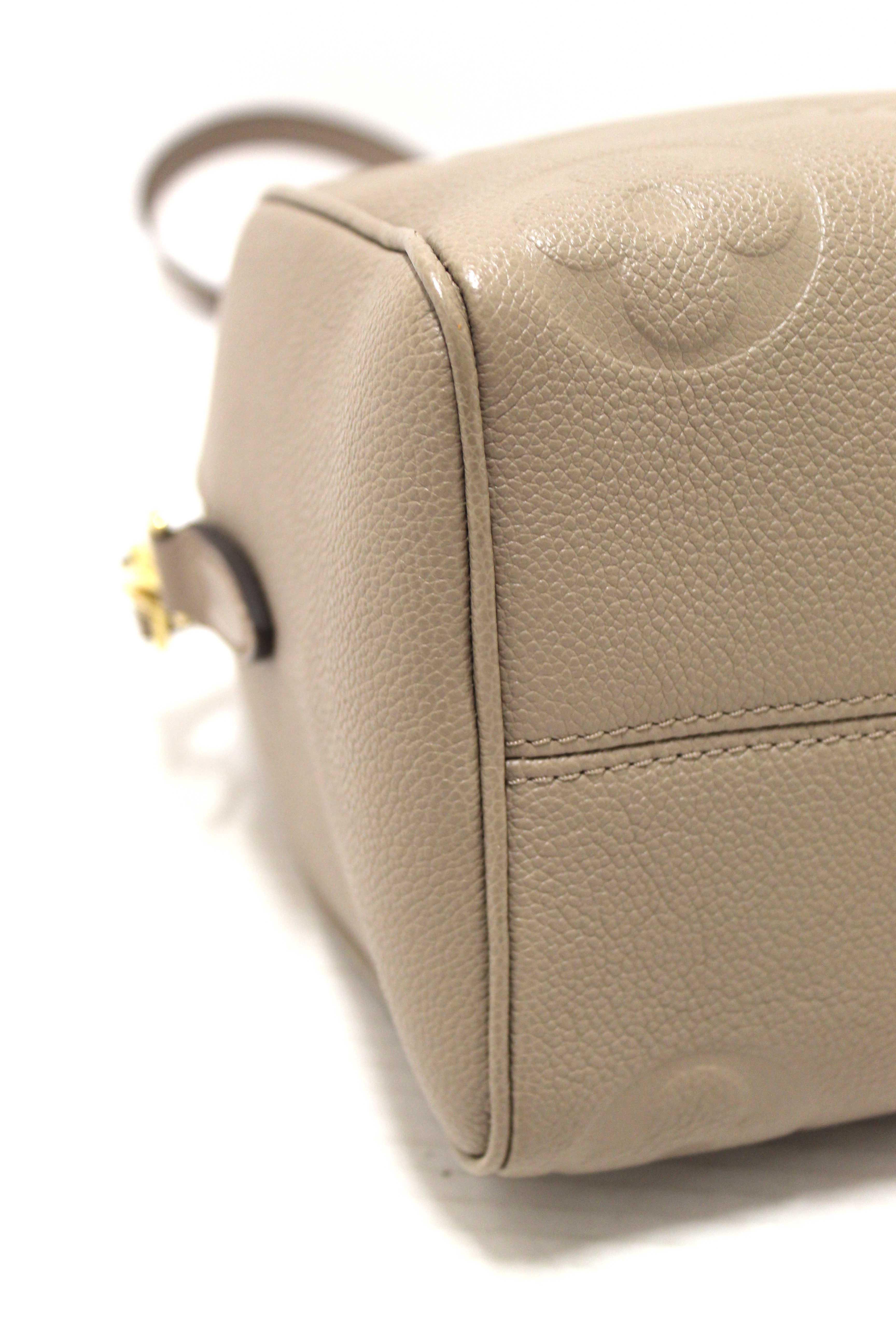 Authentic Louis Vuitton Turtledove Empreinte Leather Speedy 25 Bandouliere Crossbody Bag