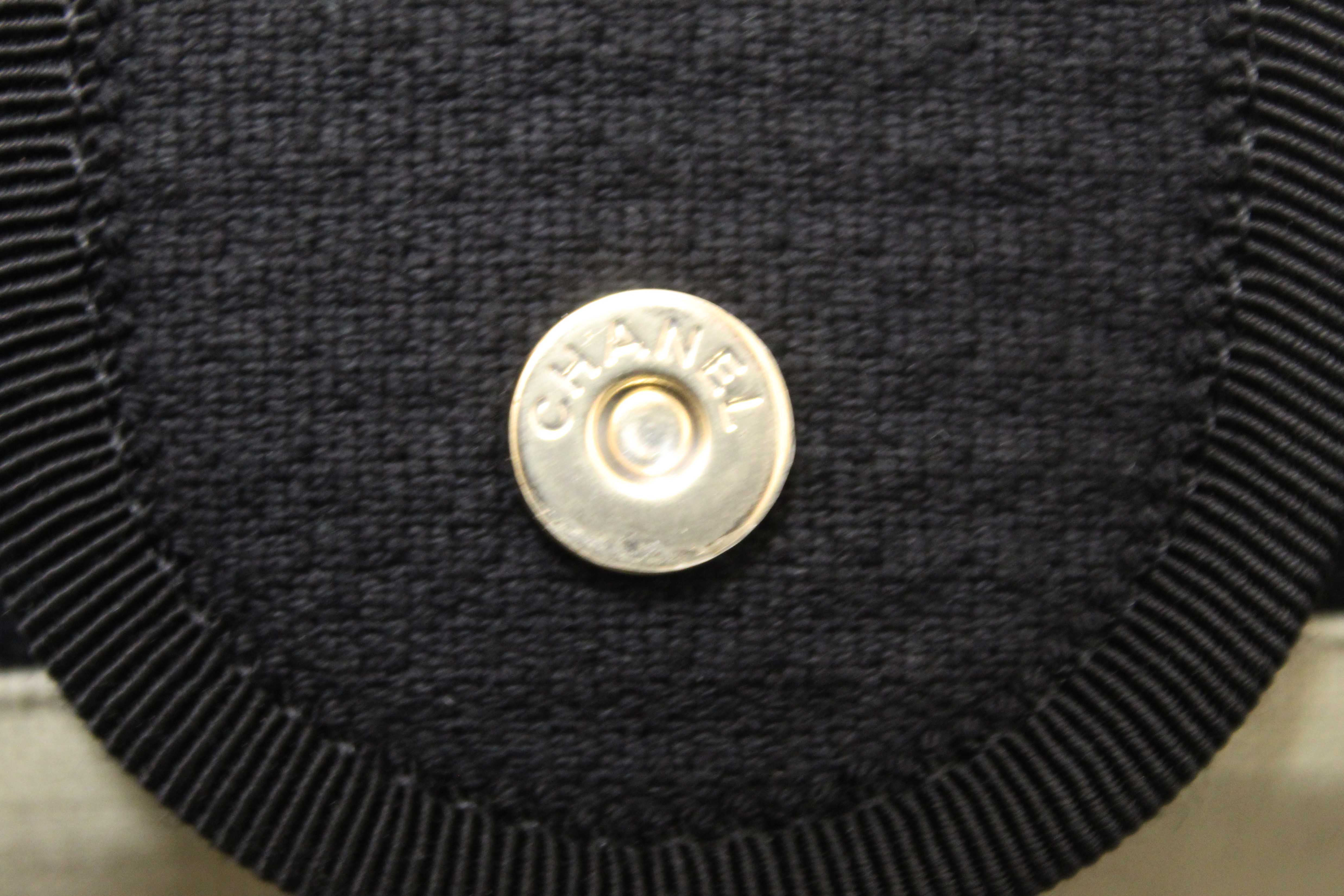 Authentic NEW Chanel Black Mixed Fibers Small Deauville Shopper Tote Bag