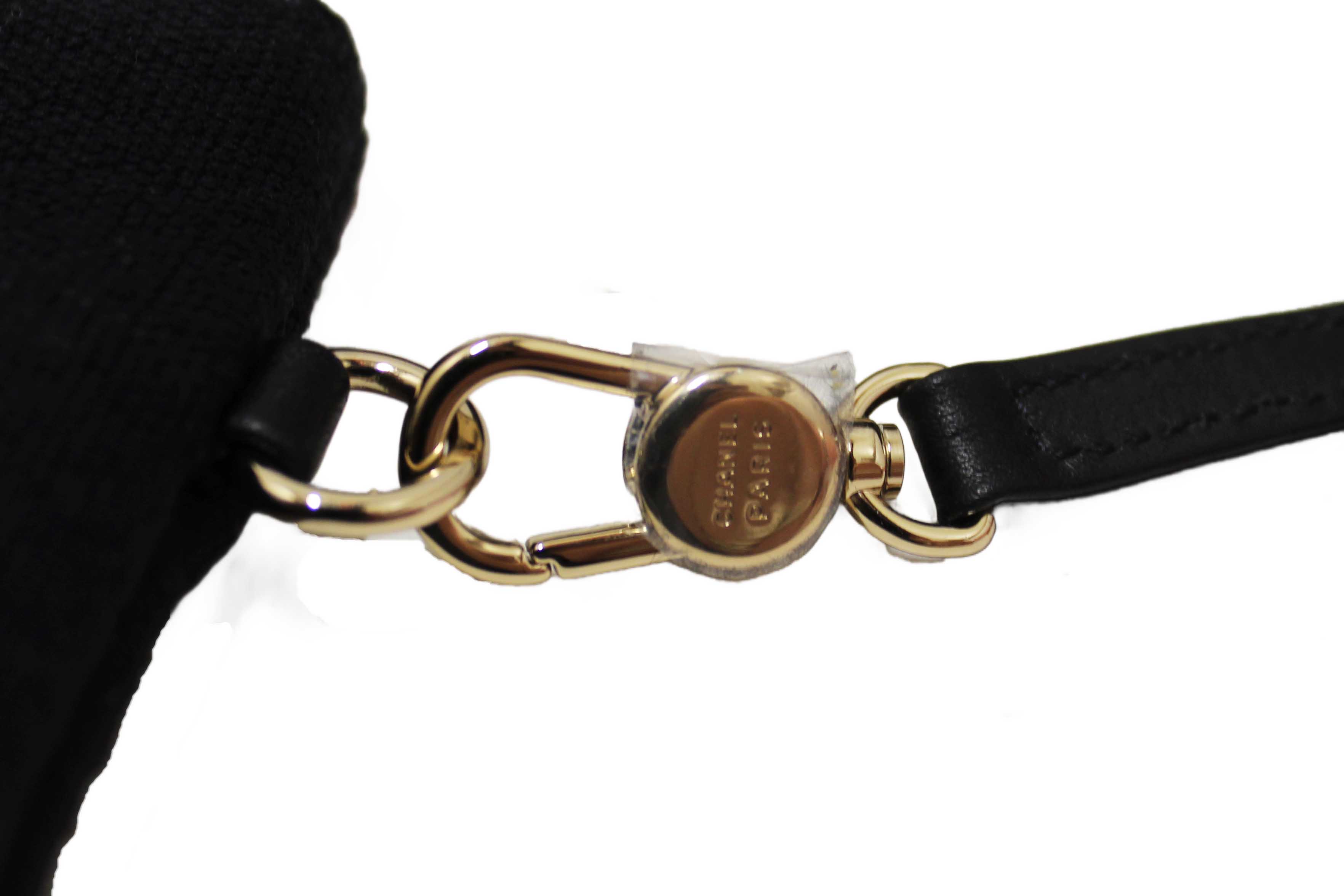 Authentic NEW Chanel Black Mixed Fibers Small Deauville Shopper Tote Bag