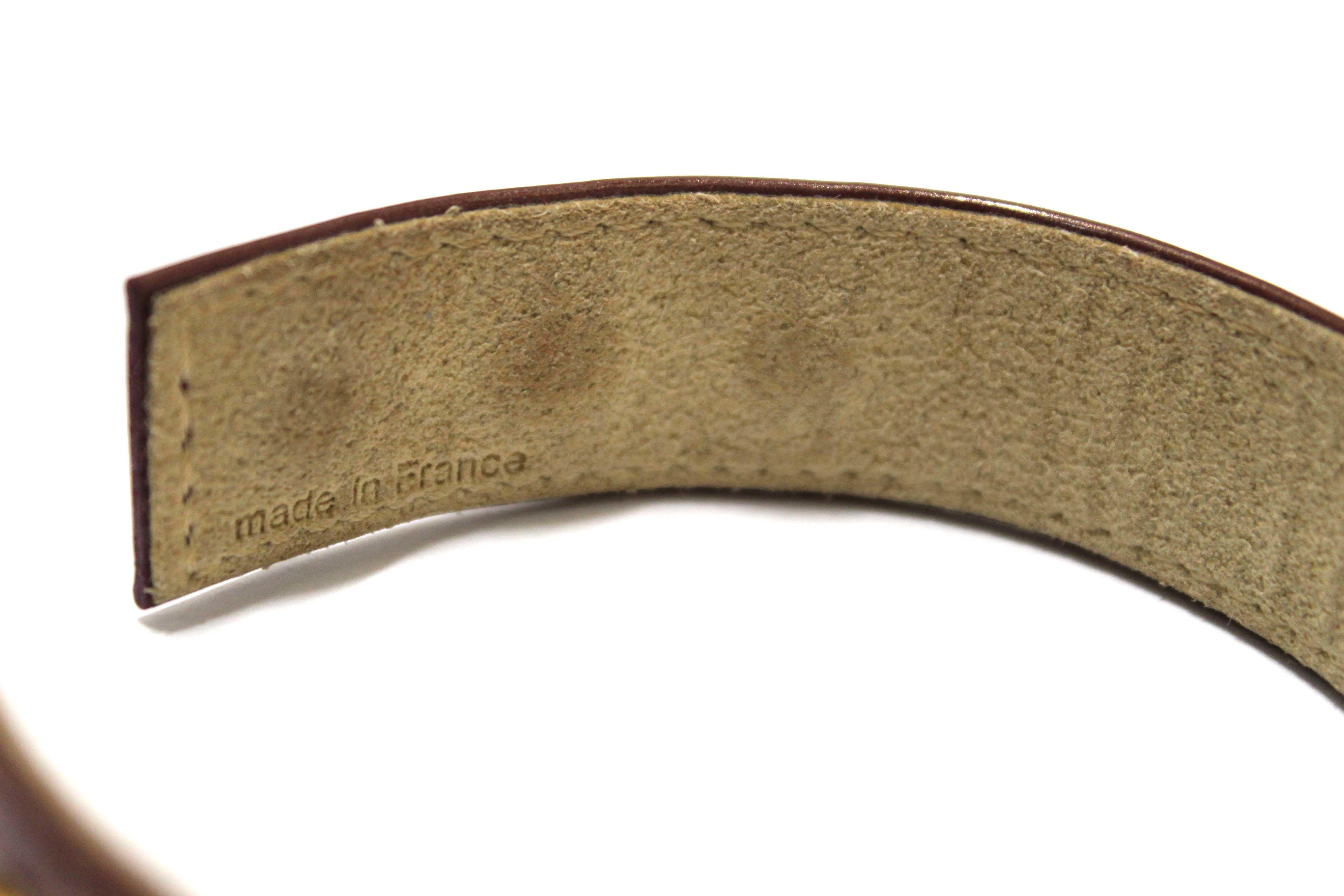 Authentic Louis Vuitton Burgandy Vernis Leather VIP Snap Bracelet Stockholm 2009