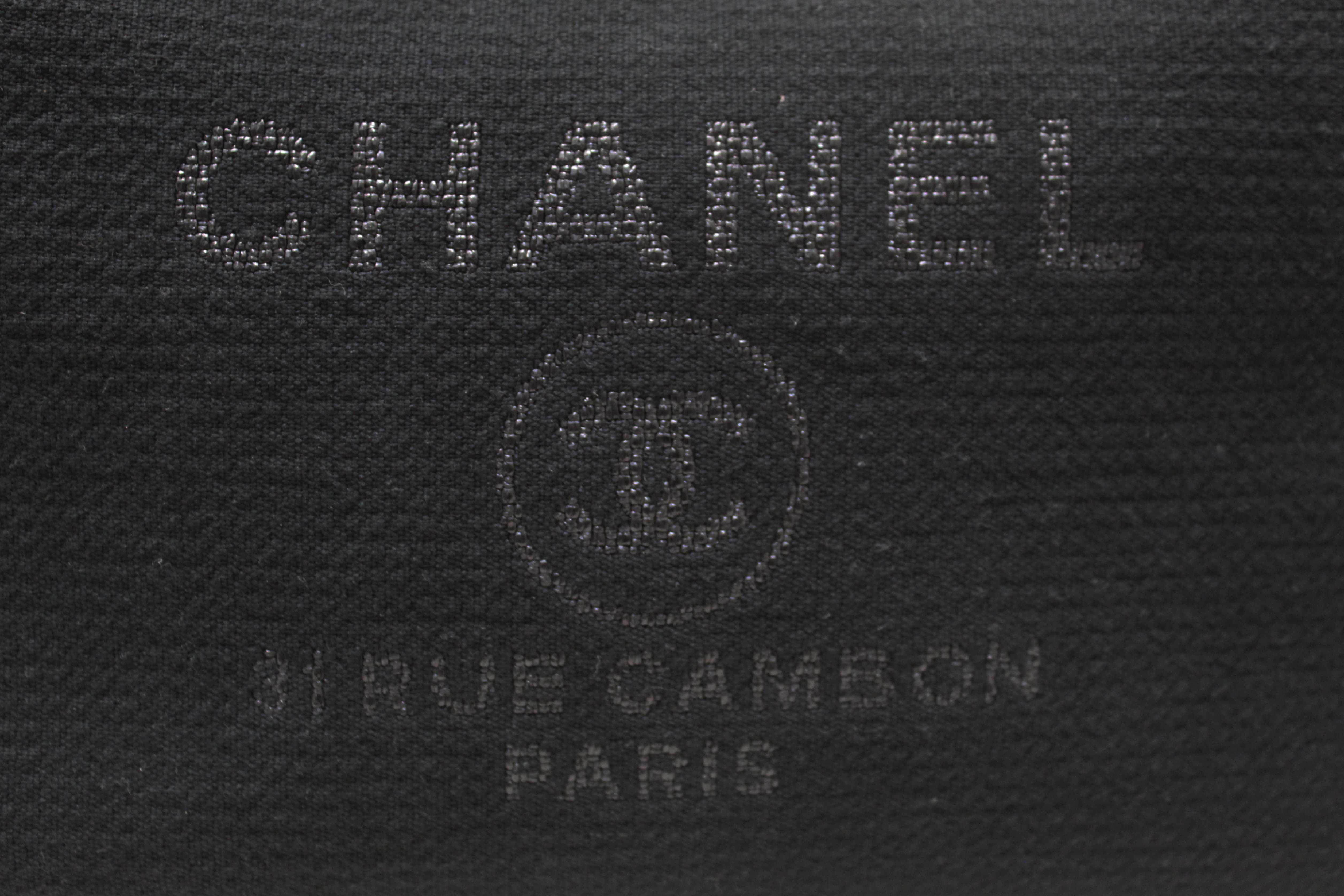 Authentic NEW Chanel Black Mixed Fibers Small Deauville Shopper Tote Bag