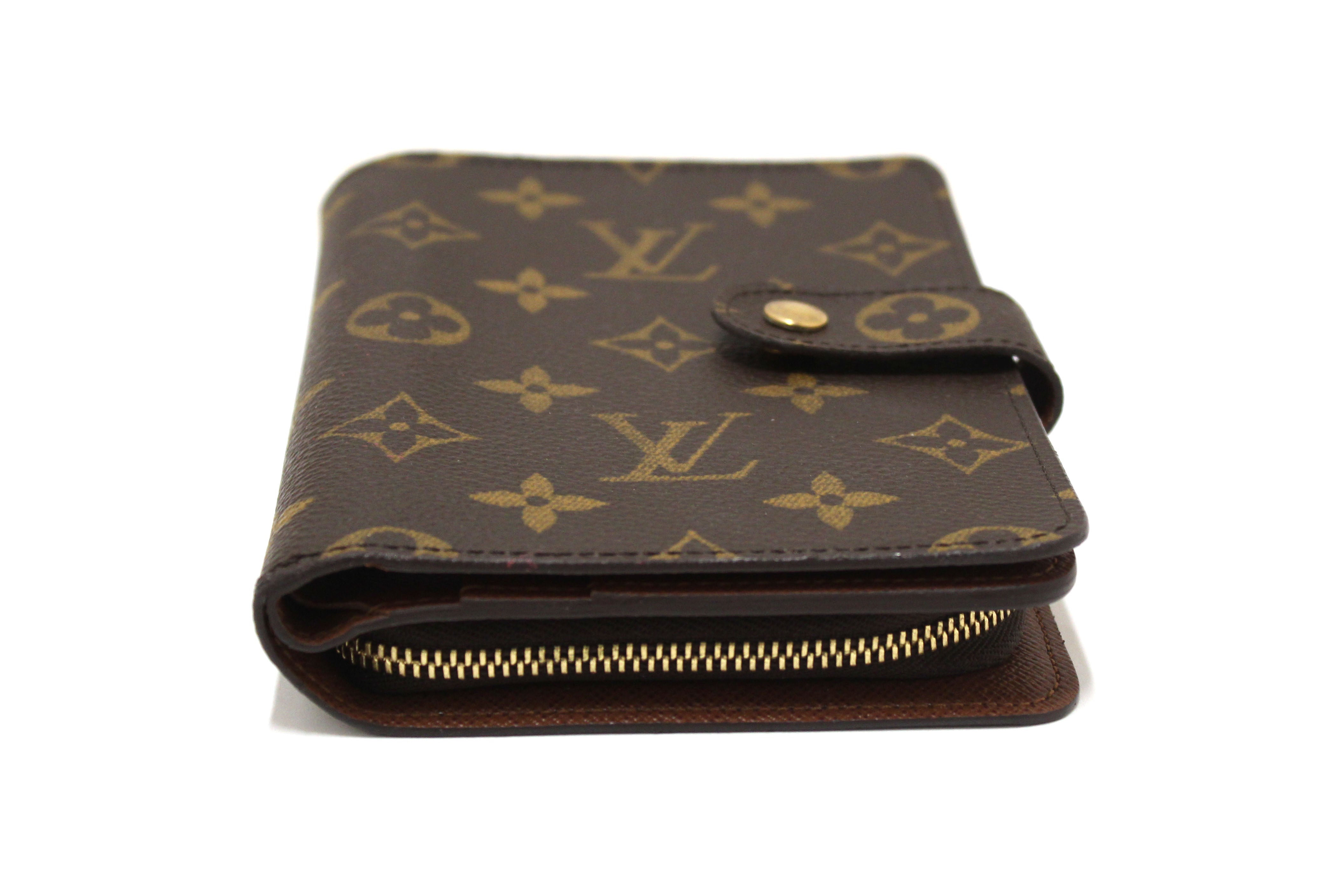 Authentic Louis Vuitton Monogram Vintage Porte Papier Zipper Wallet