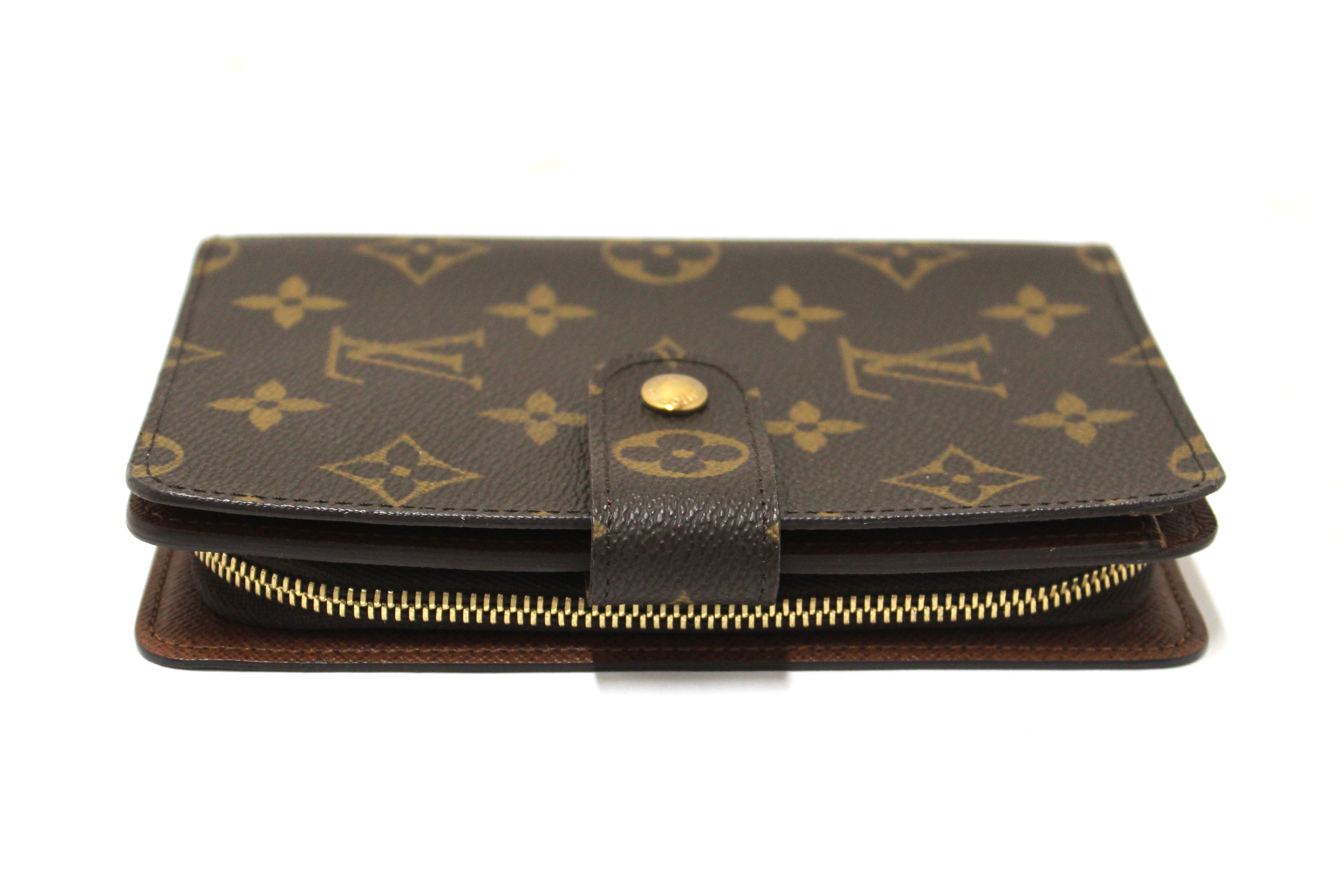 Authentic Louis Vuitton Monogram Vintage Porte Papier Zipper Wallet