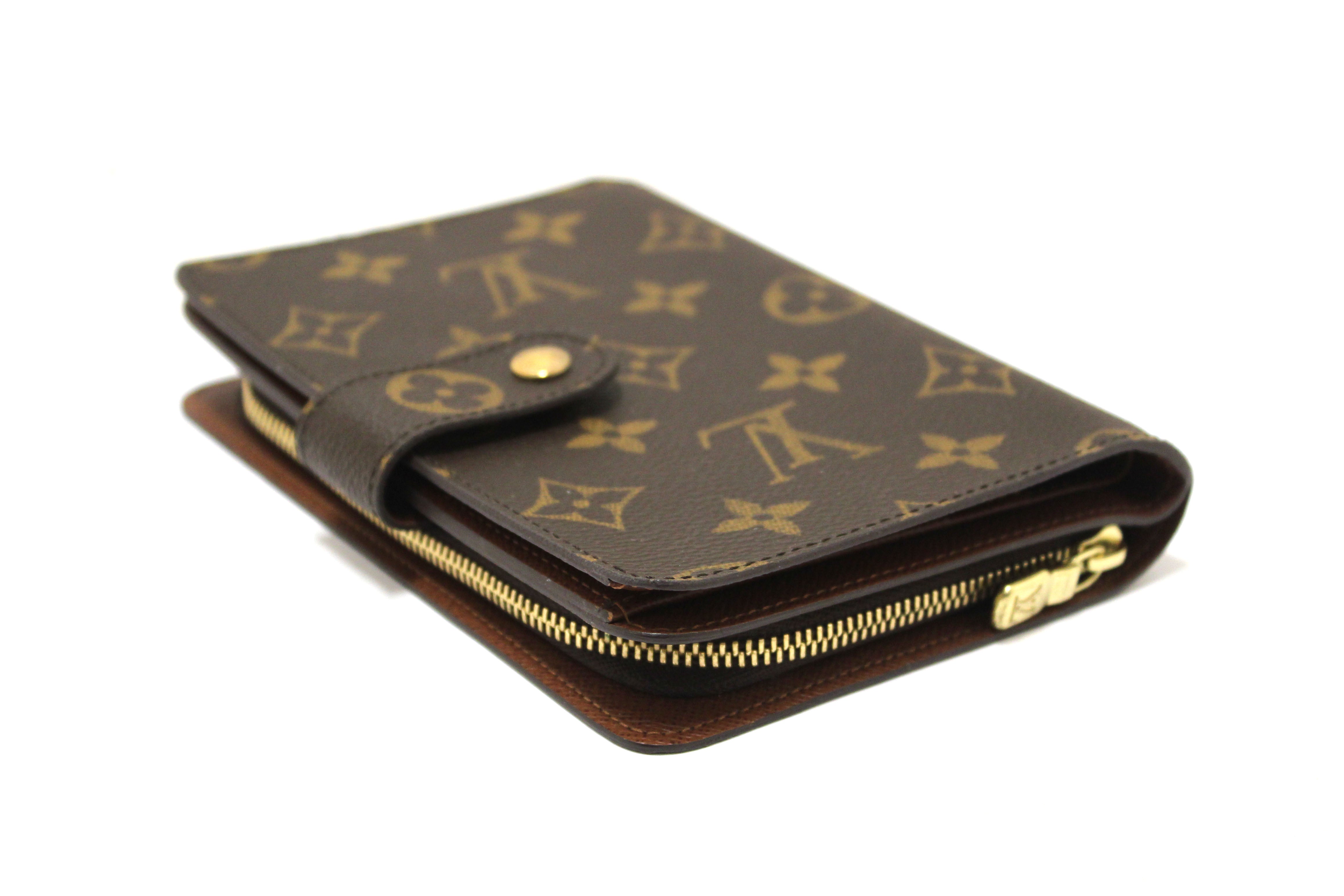 Authentic Louis Vuitton Monogram Vintage Porte Papier Zipper Wallet