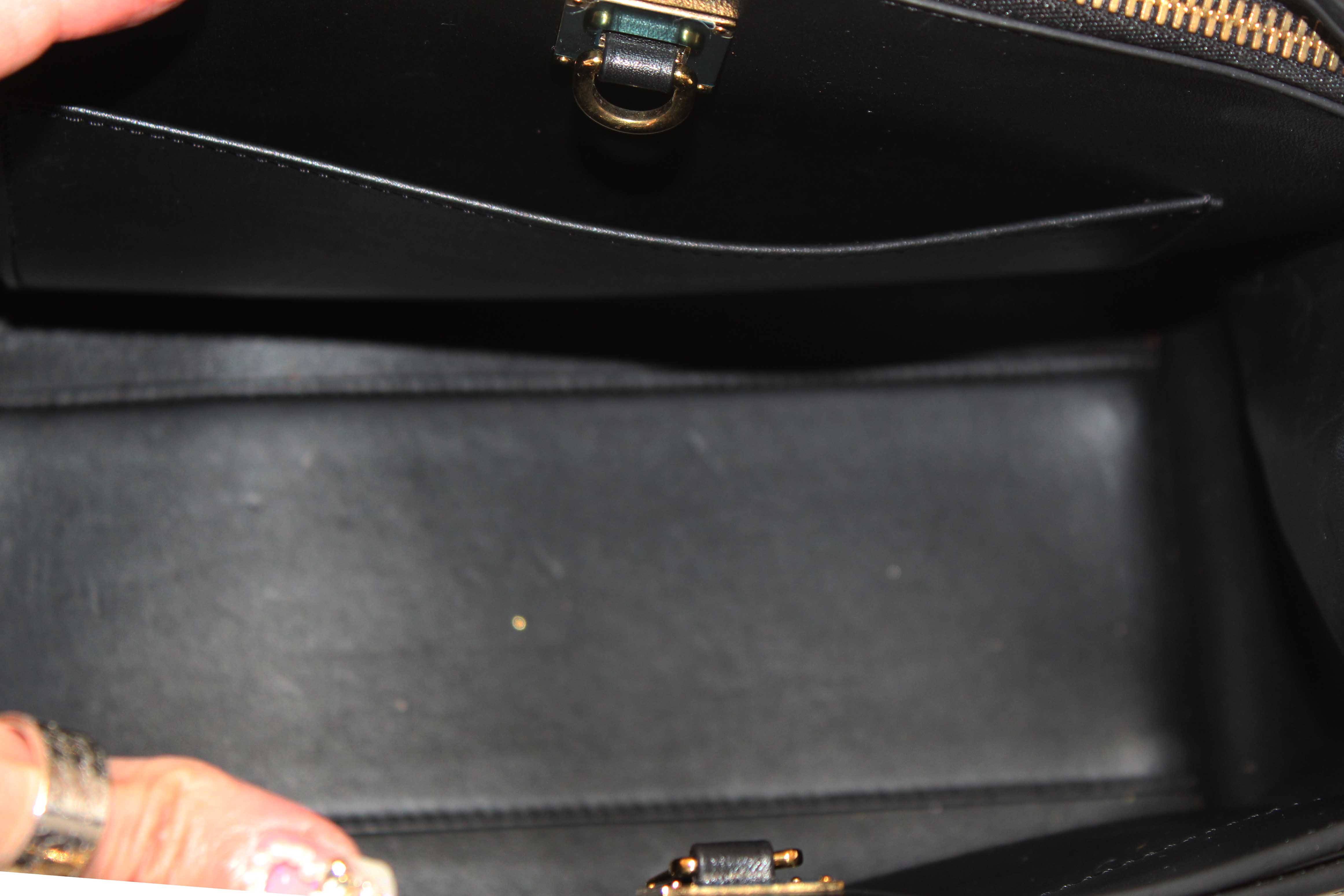 Authentic Louis Vuitton Black Smooth Leather City Steamer PM Bag