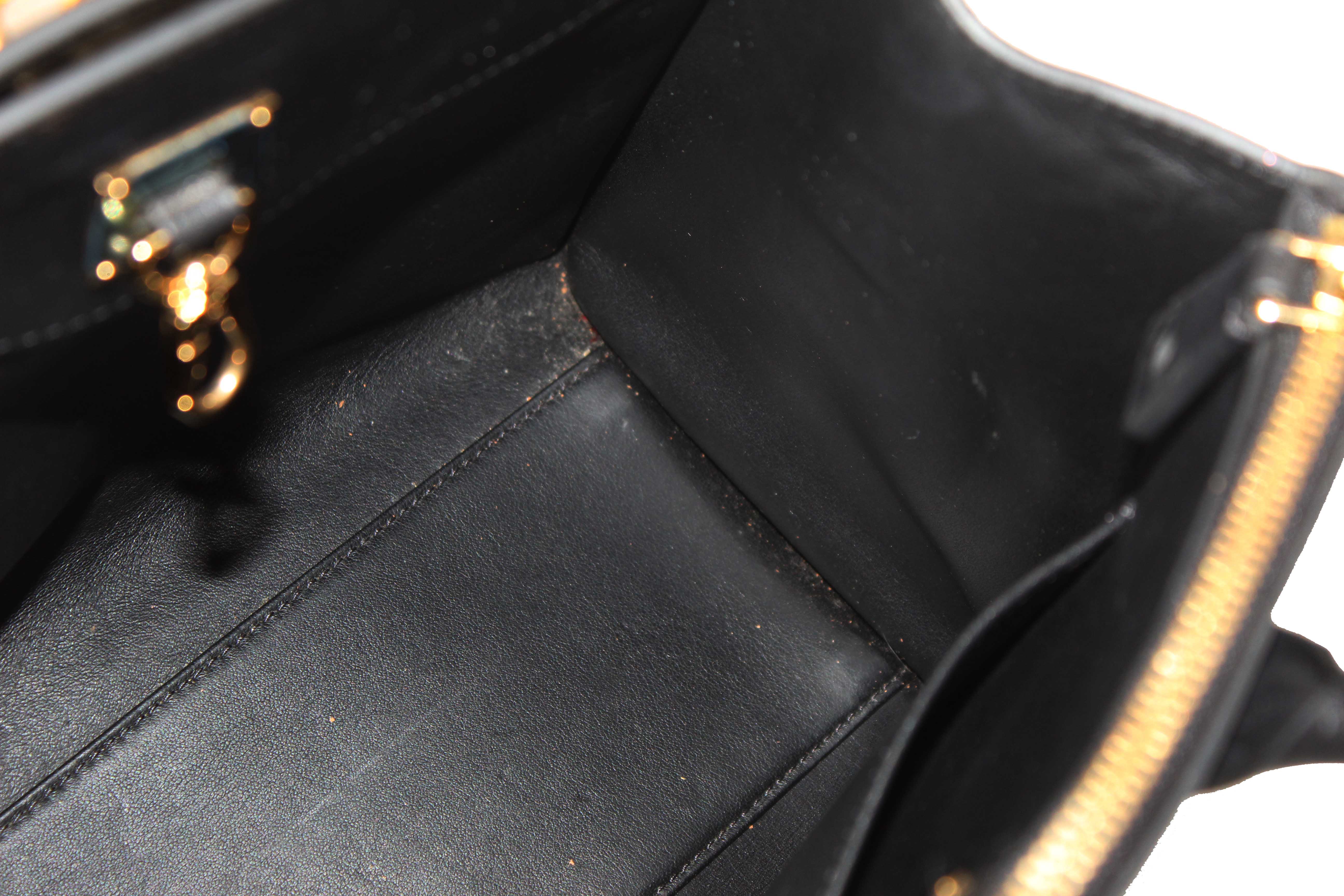 Authentic Louis Vuitton Black Smooth Leather City Steamer PM Bag