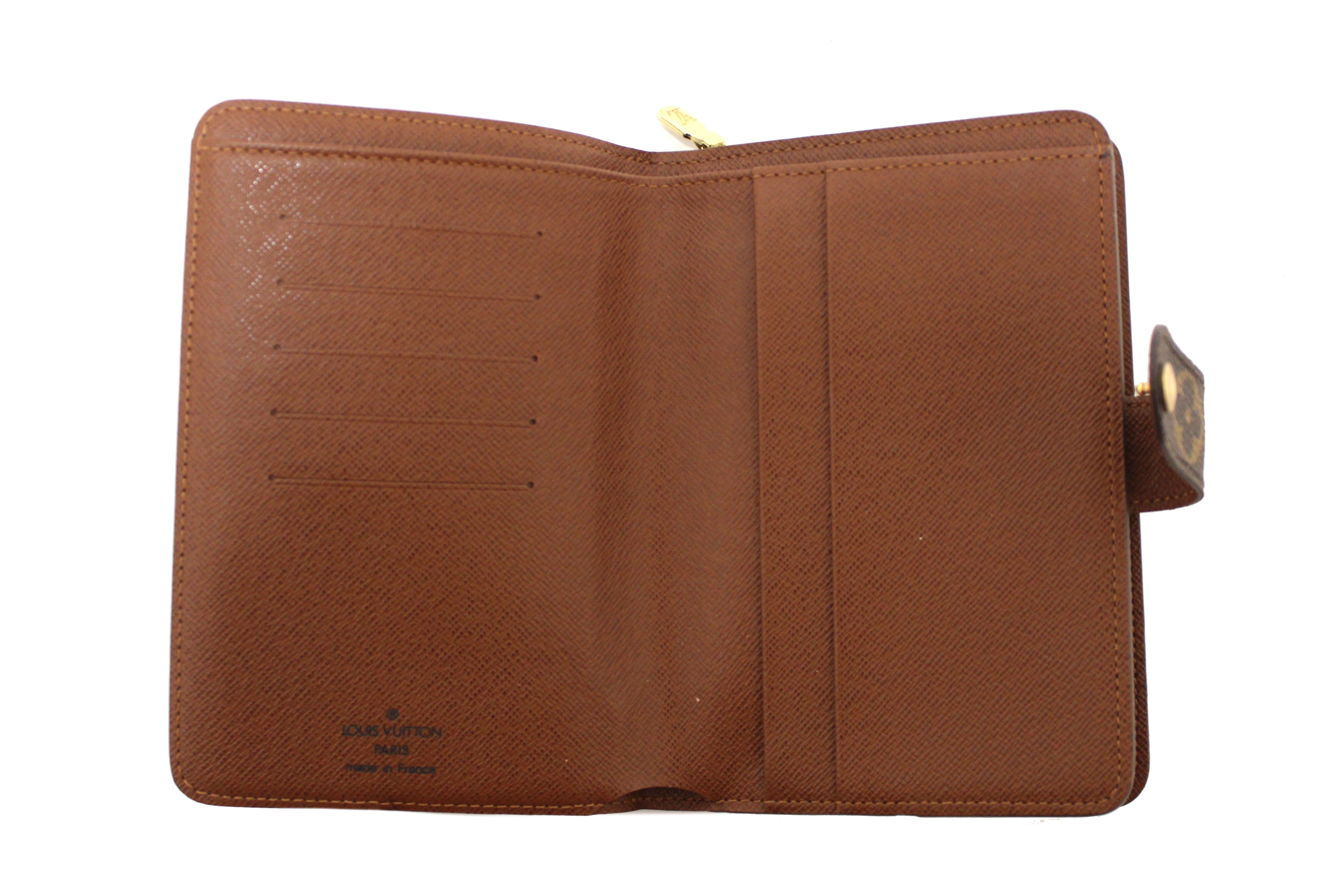 Authentic Louis Vuitton Monogram Vintage Porte Papier Zipper Wallet
