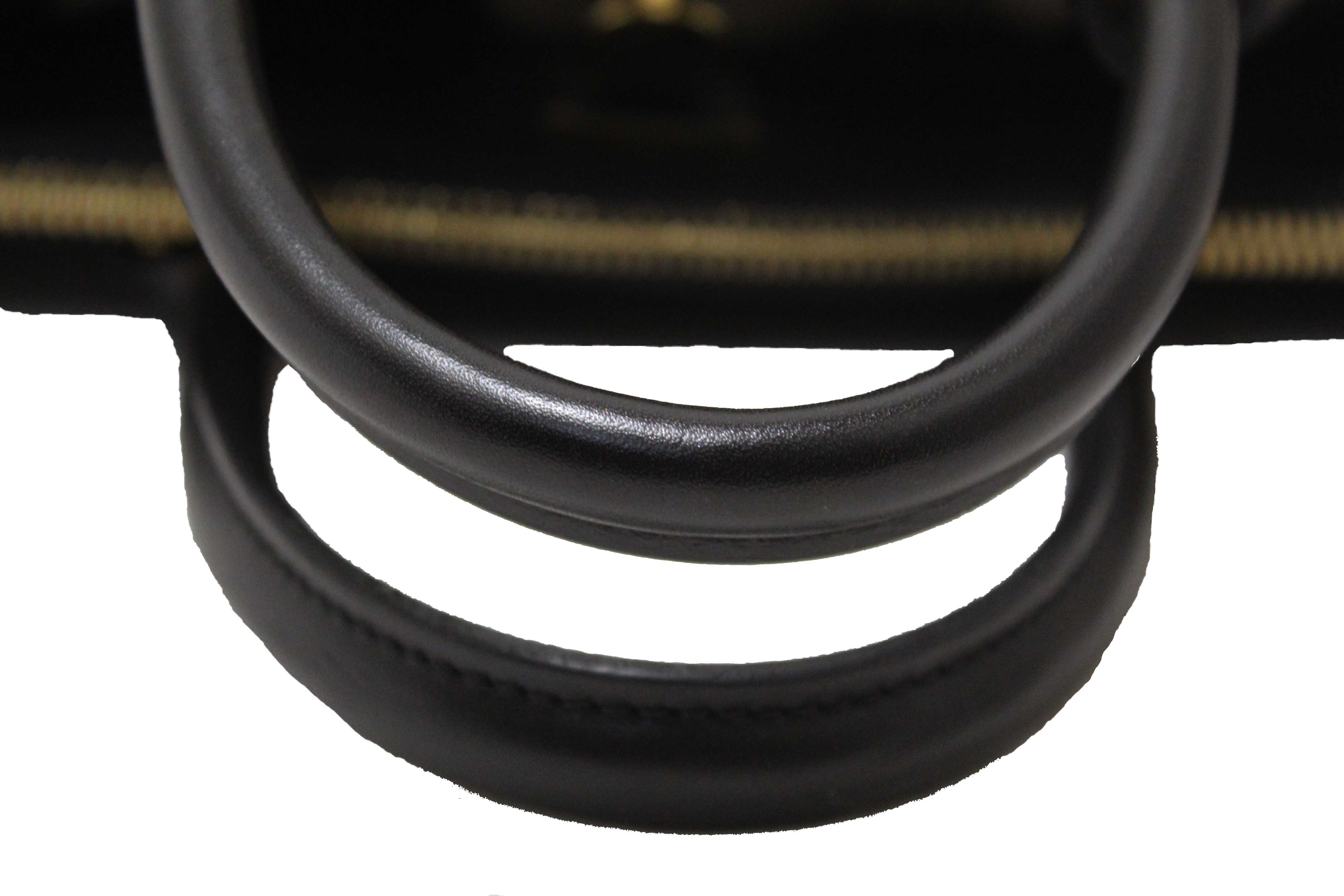 Authentic Louis Vuitton Black Smooth Leather City Steamer PM Bag