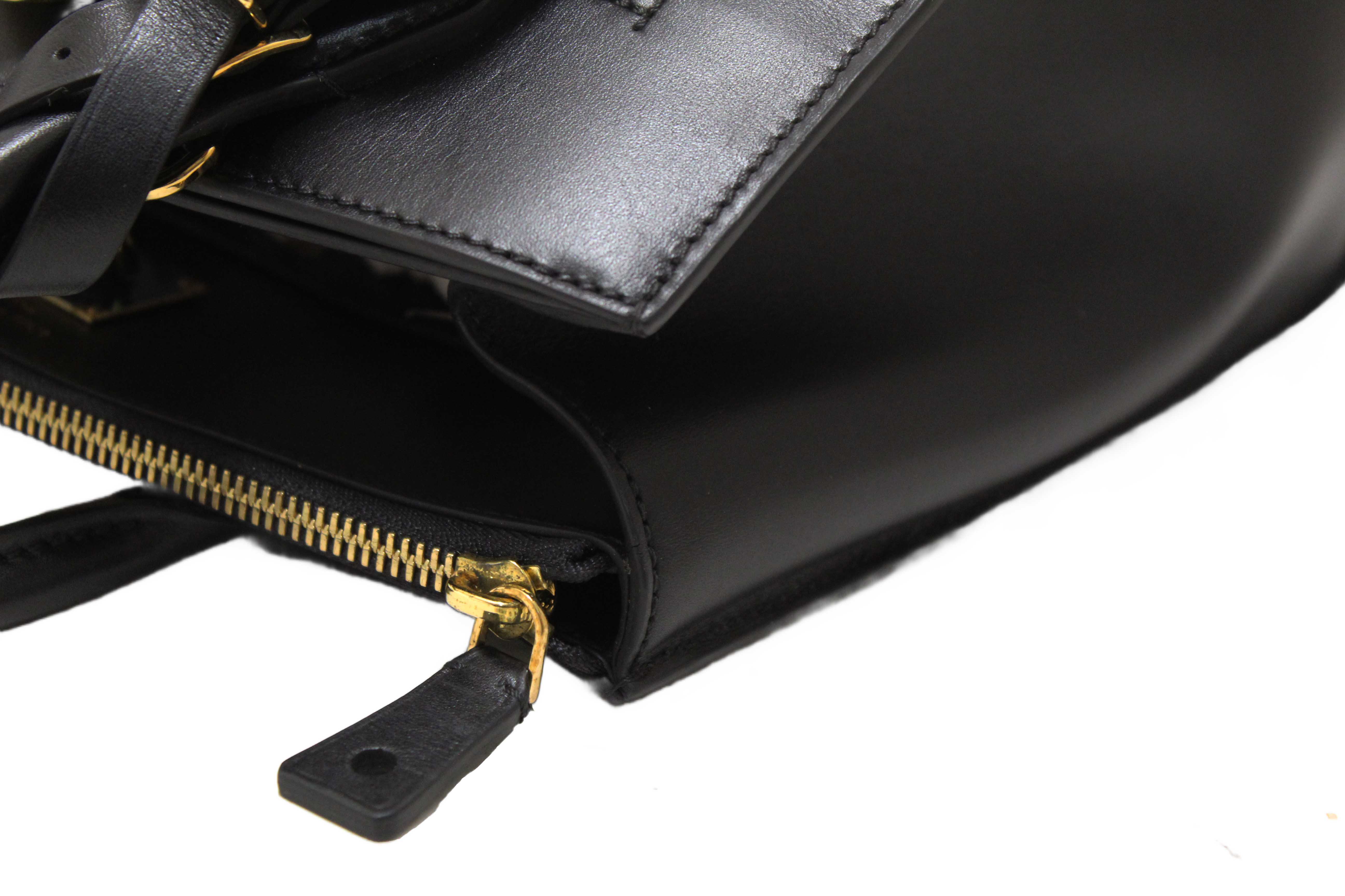 Authentic Louis Vuitton Black Smooth Leather City Steamer PM Bag