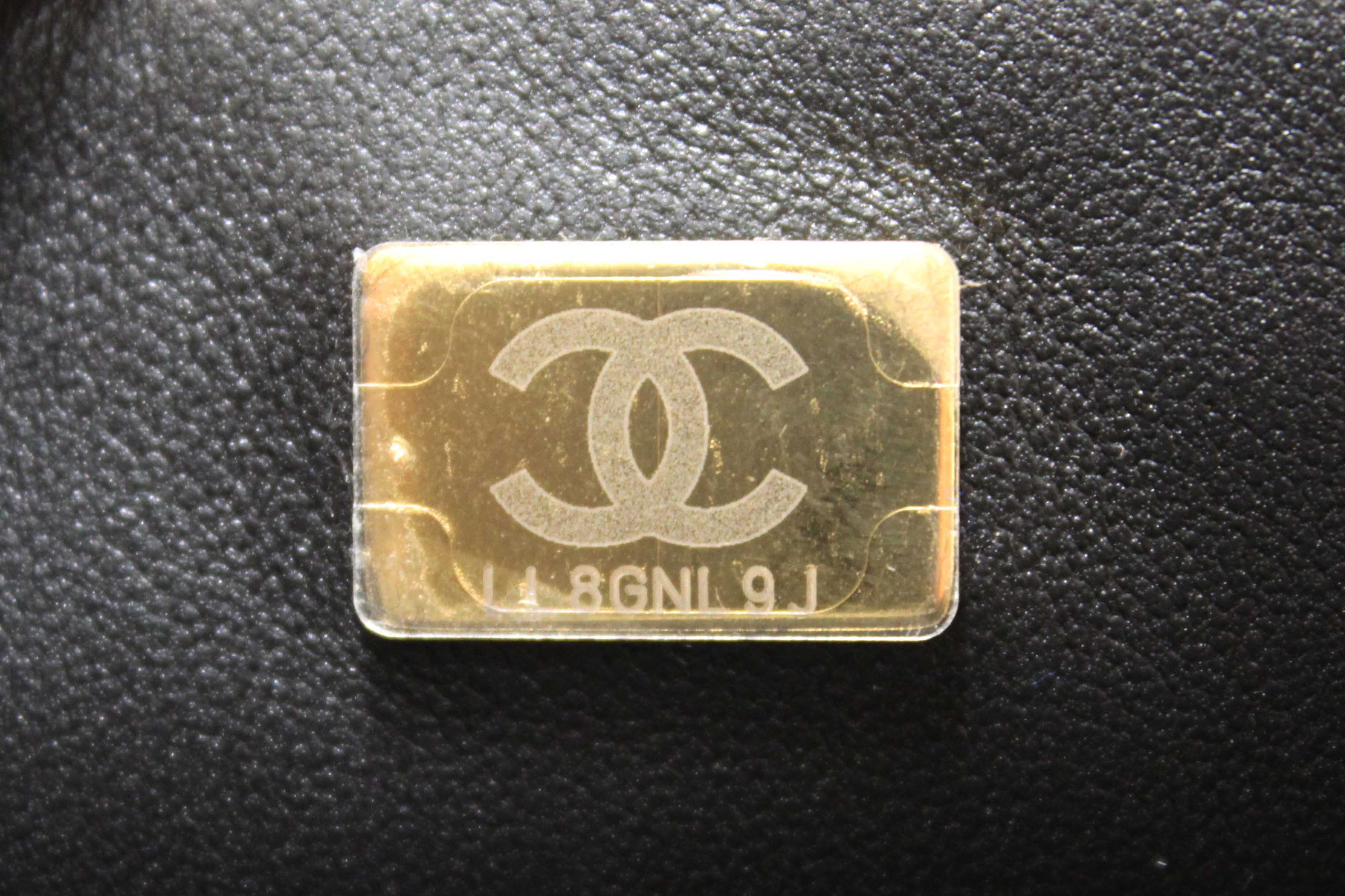 Authentic Chanel Black Quilted Lambskin Leather Classic Mini Rectangular Crystal Top Handle Flap Bag