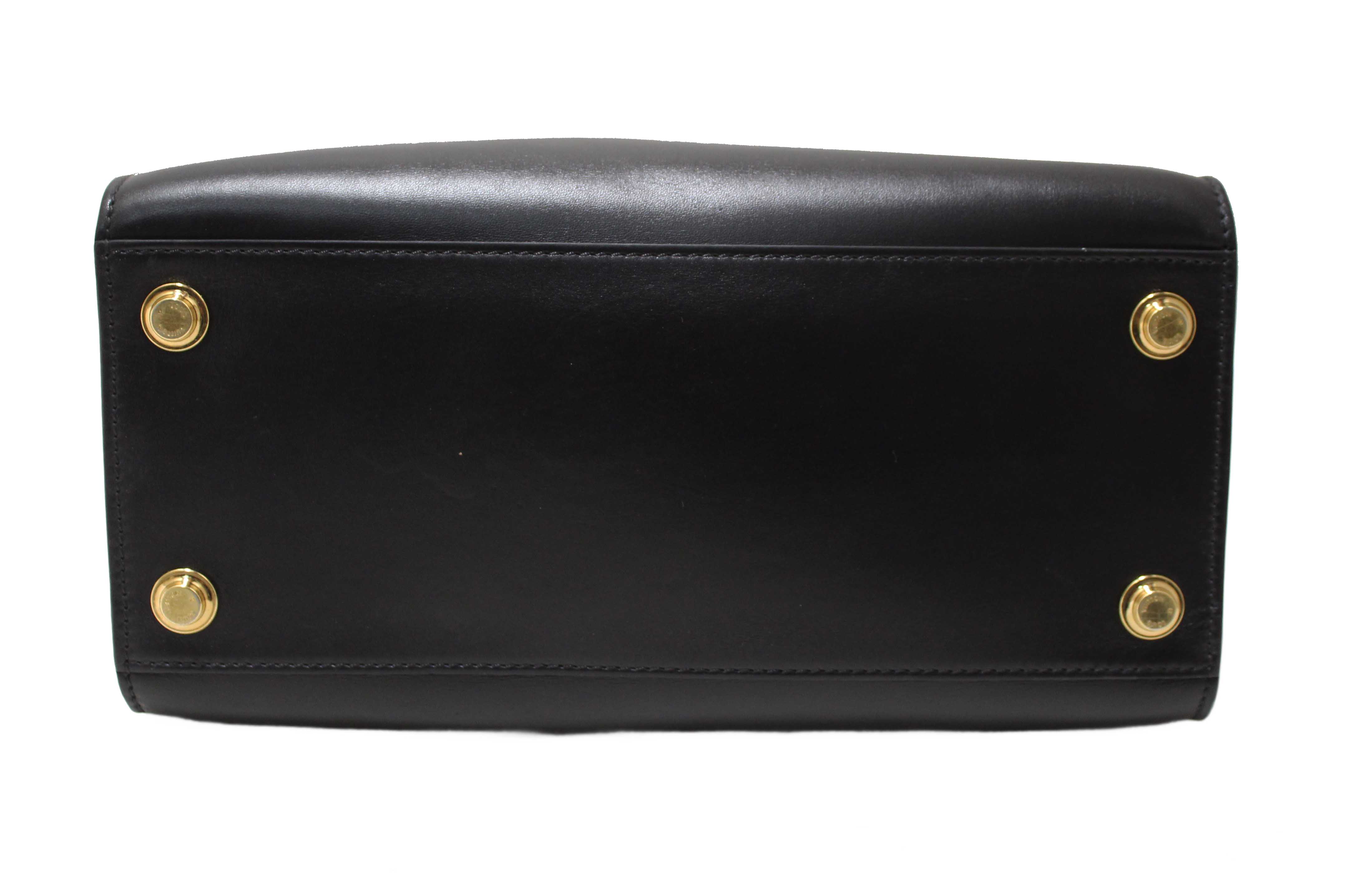 Authentic Louis Vuitton Black Smooth Leather City Steamer PM Bag