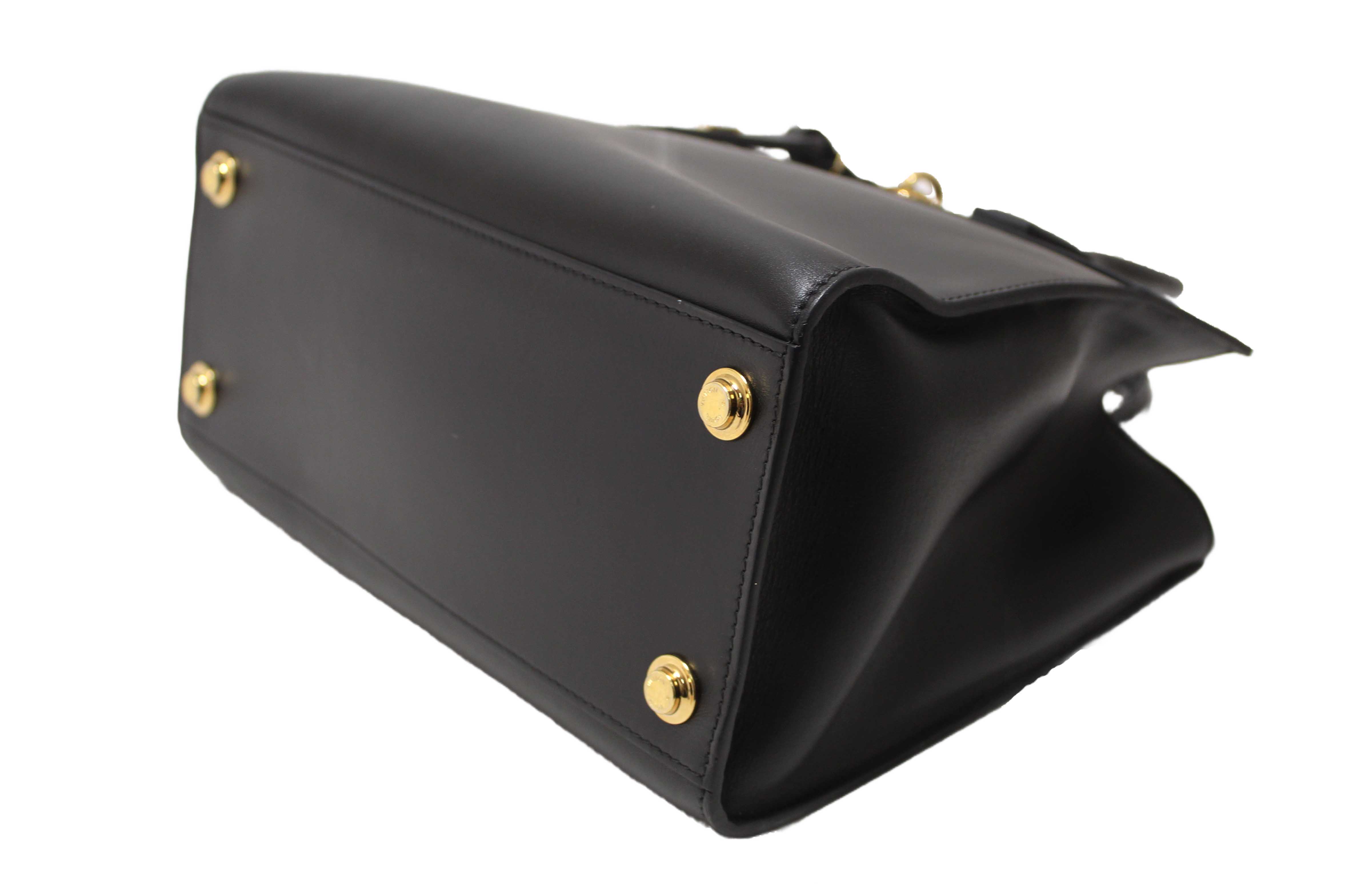 Authentic Louis Vuitton Black Smooth Leather City Steamer PM Bag