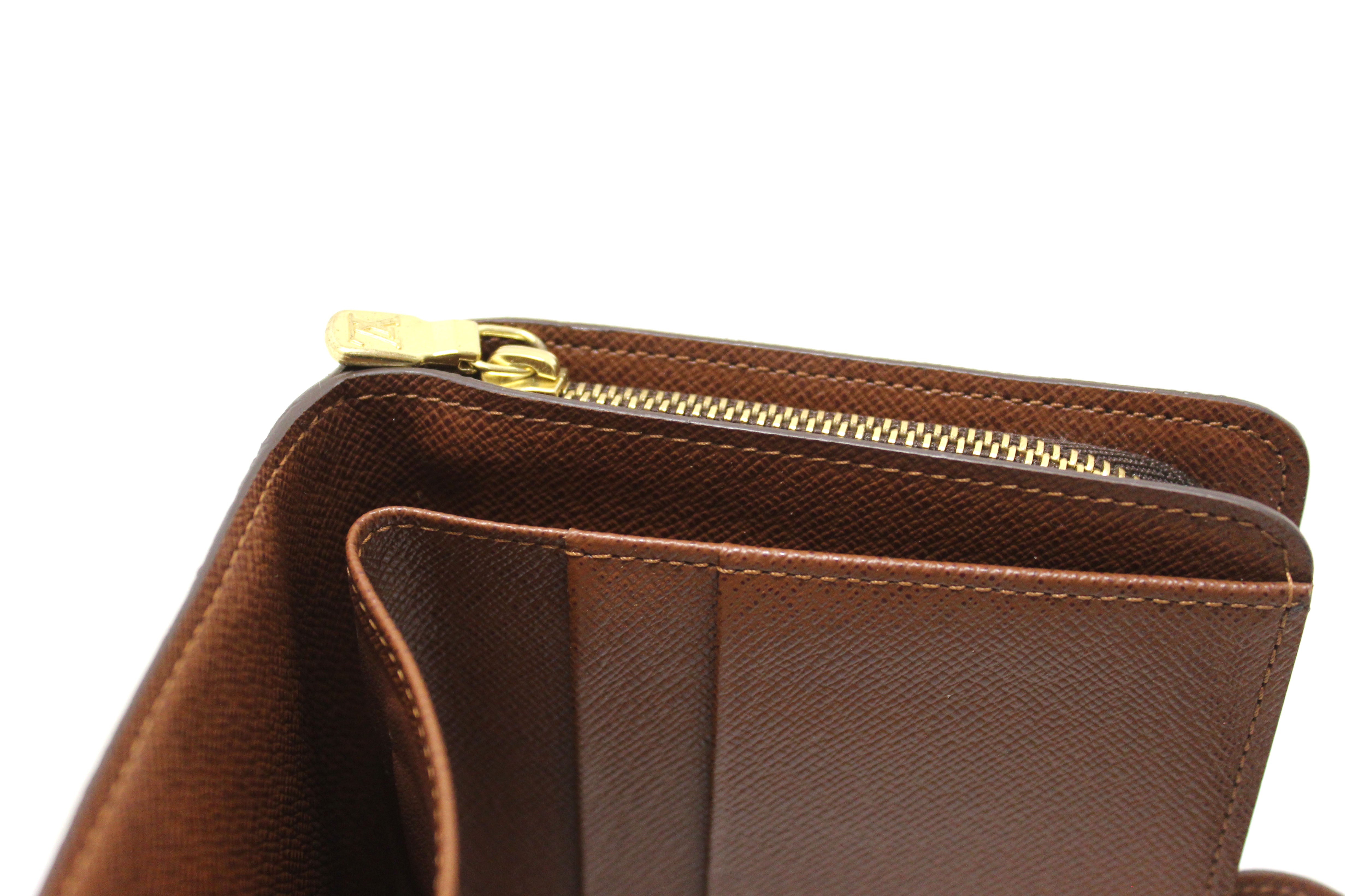 Authentic Louis Vuitton Monogram Vintage Porte Papier Zipper Wallet