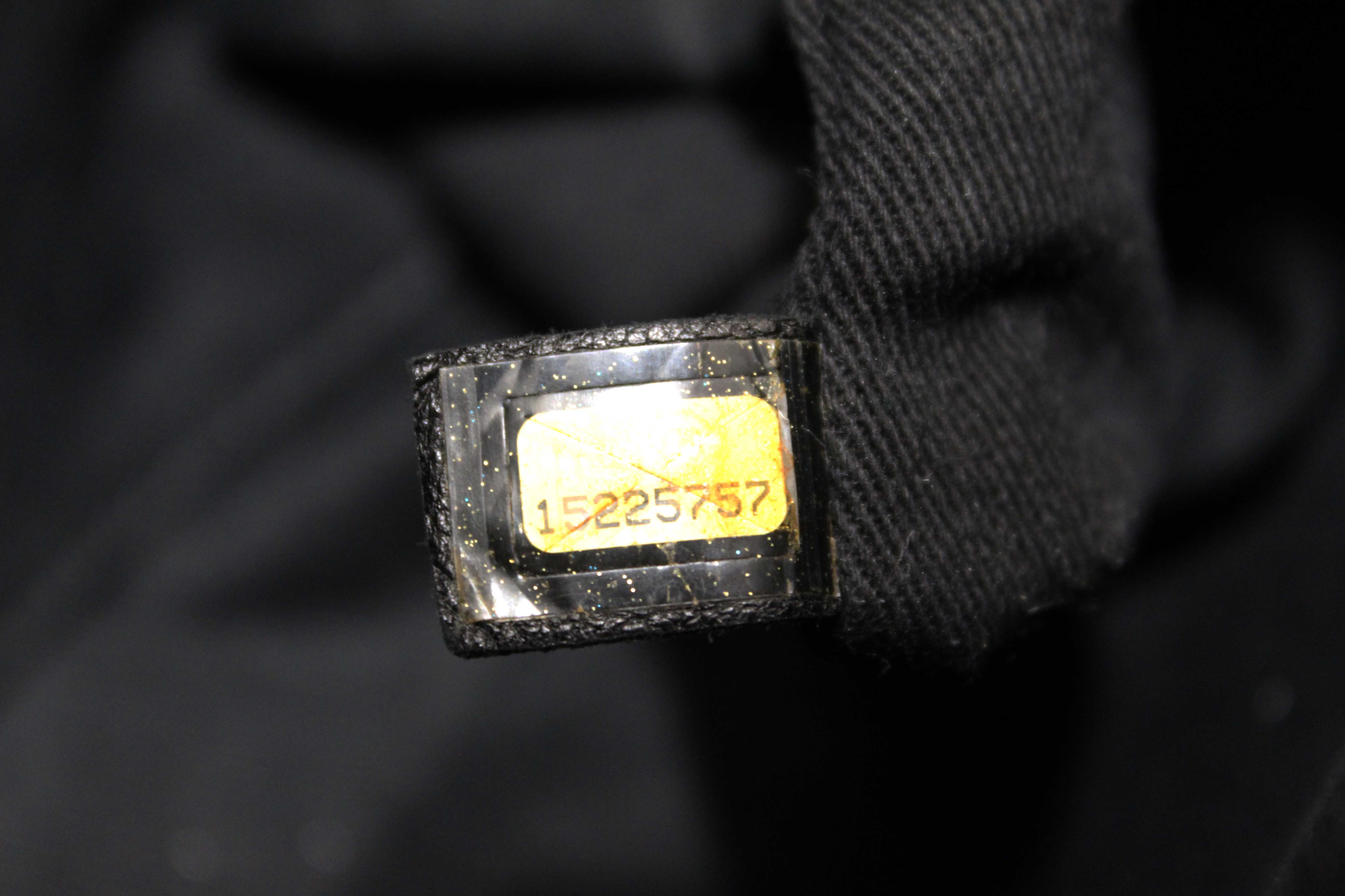 Authentic Chanel Black Quilted Caviar Leather Large Just Mademoiselle Bowling Bag