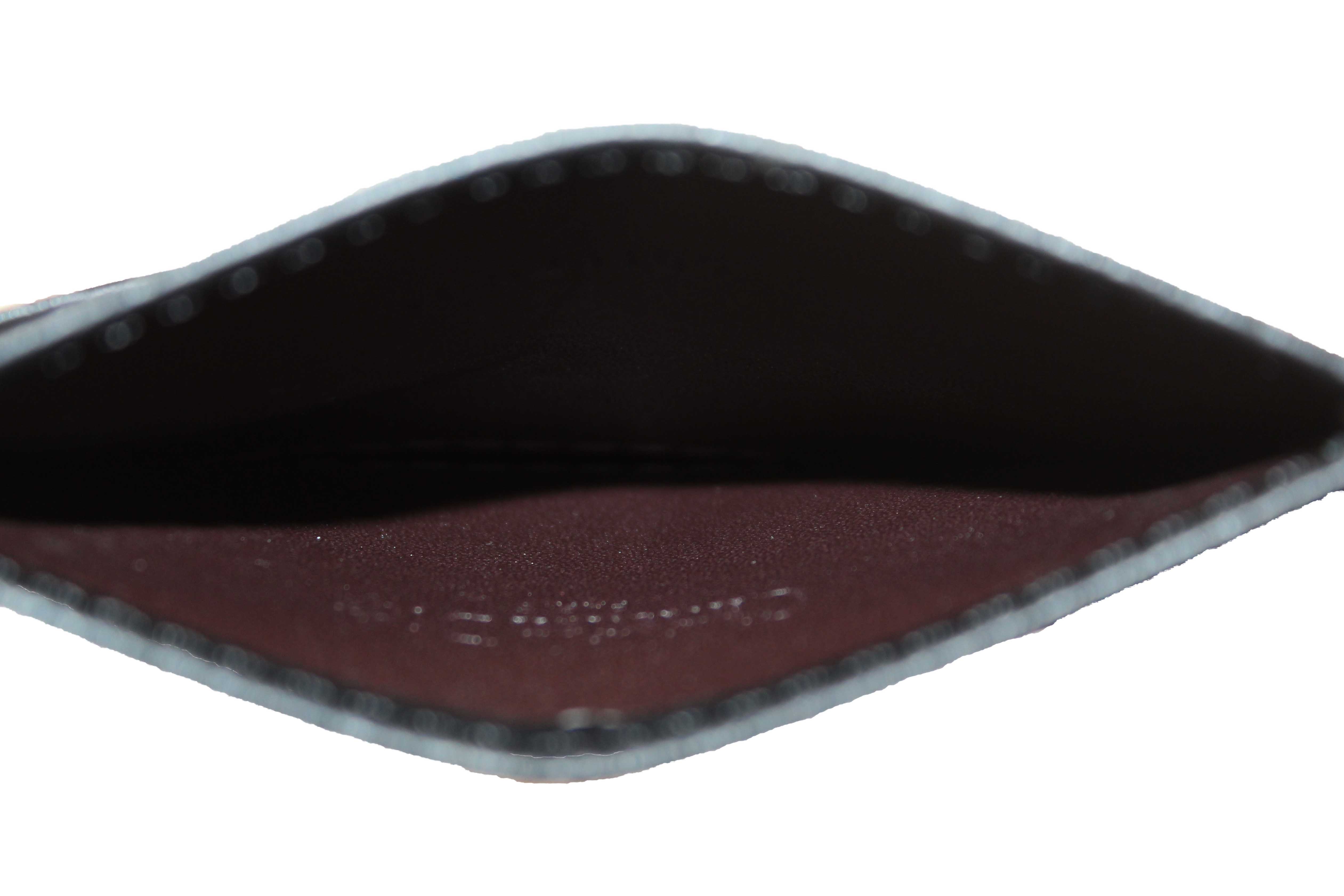 Authentic Christian Dior Black Dior Oblique Jacquard and Black Grained Calfskin Card Holder