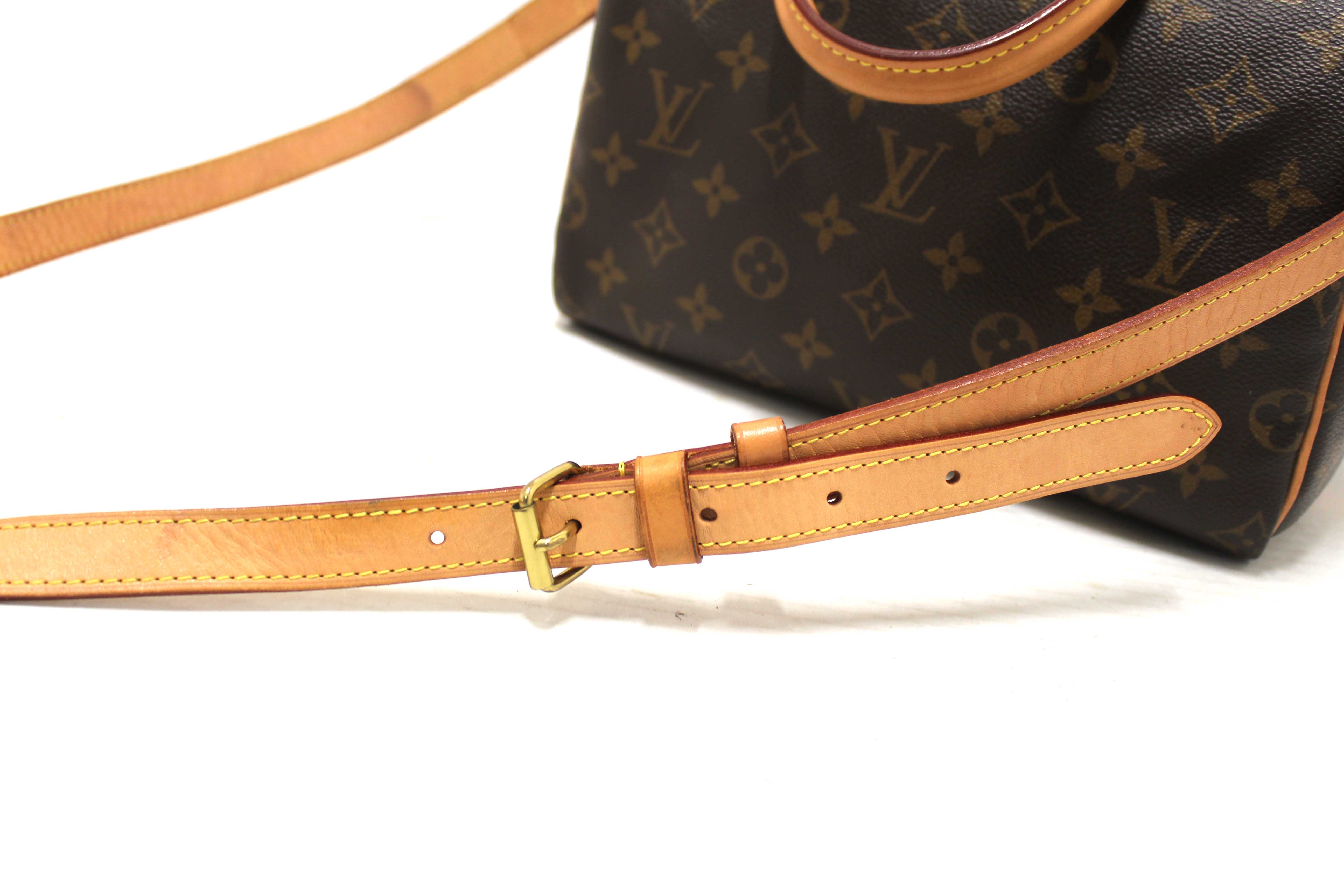 Authentic Louis Vuitton Classic Monogram Speedy 25 Bandouliere Bag
