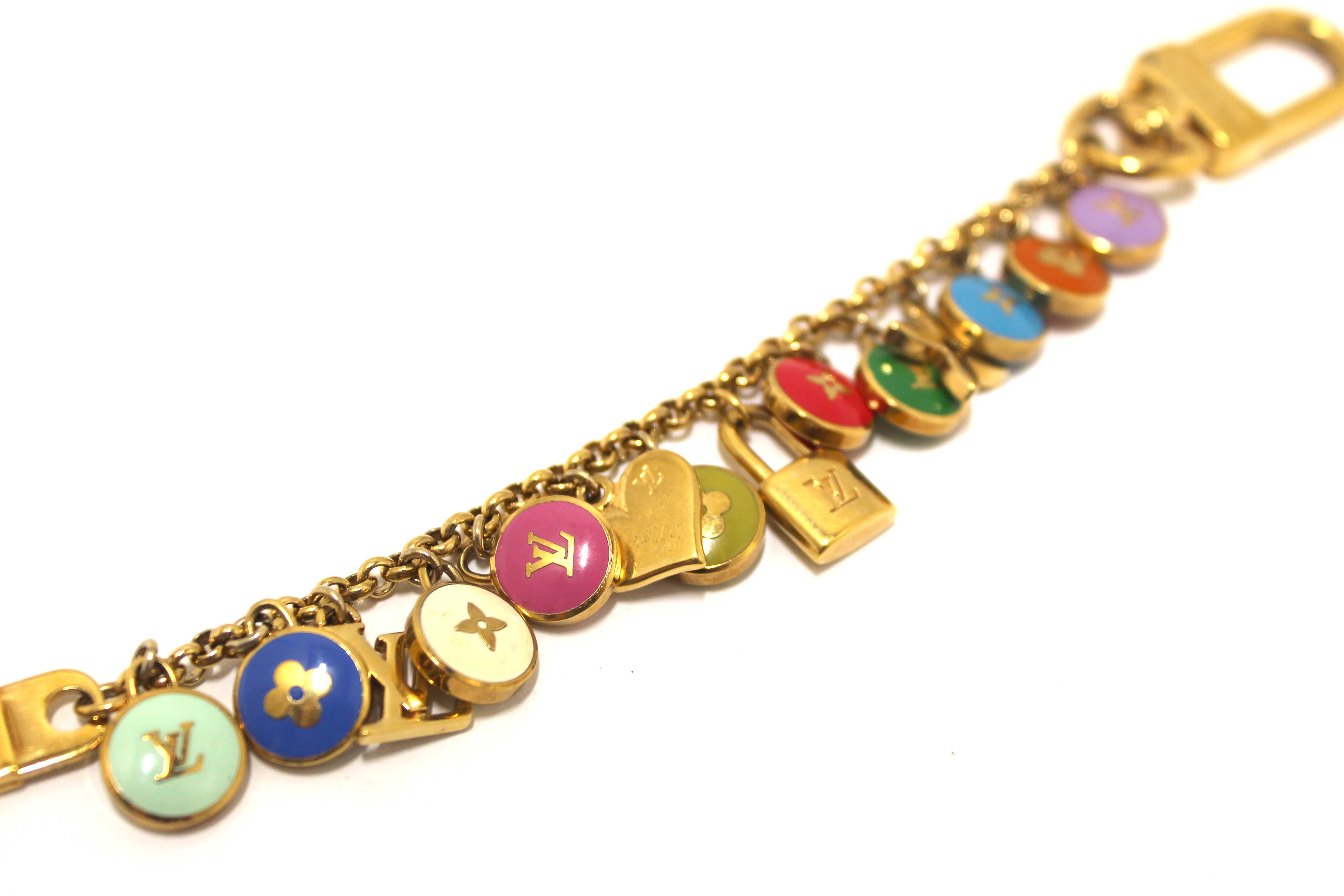 Authentic Louis Vuitton Multicolor Pastilles Bag Charm and Key Holder