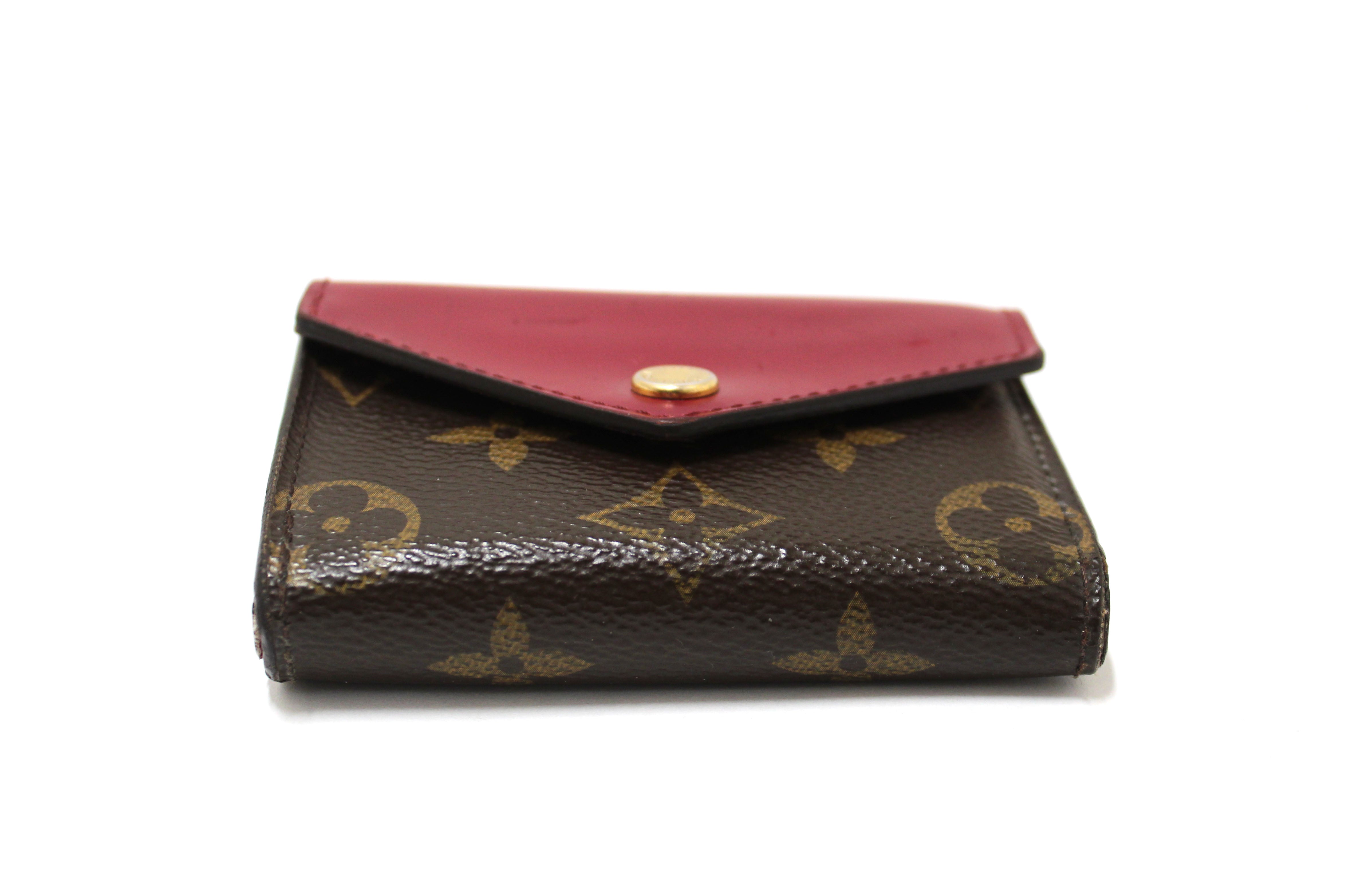 Authentic Louis Vuitton Classic Monogram Fuchsia Victorine Wallet