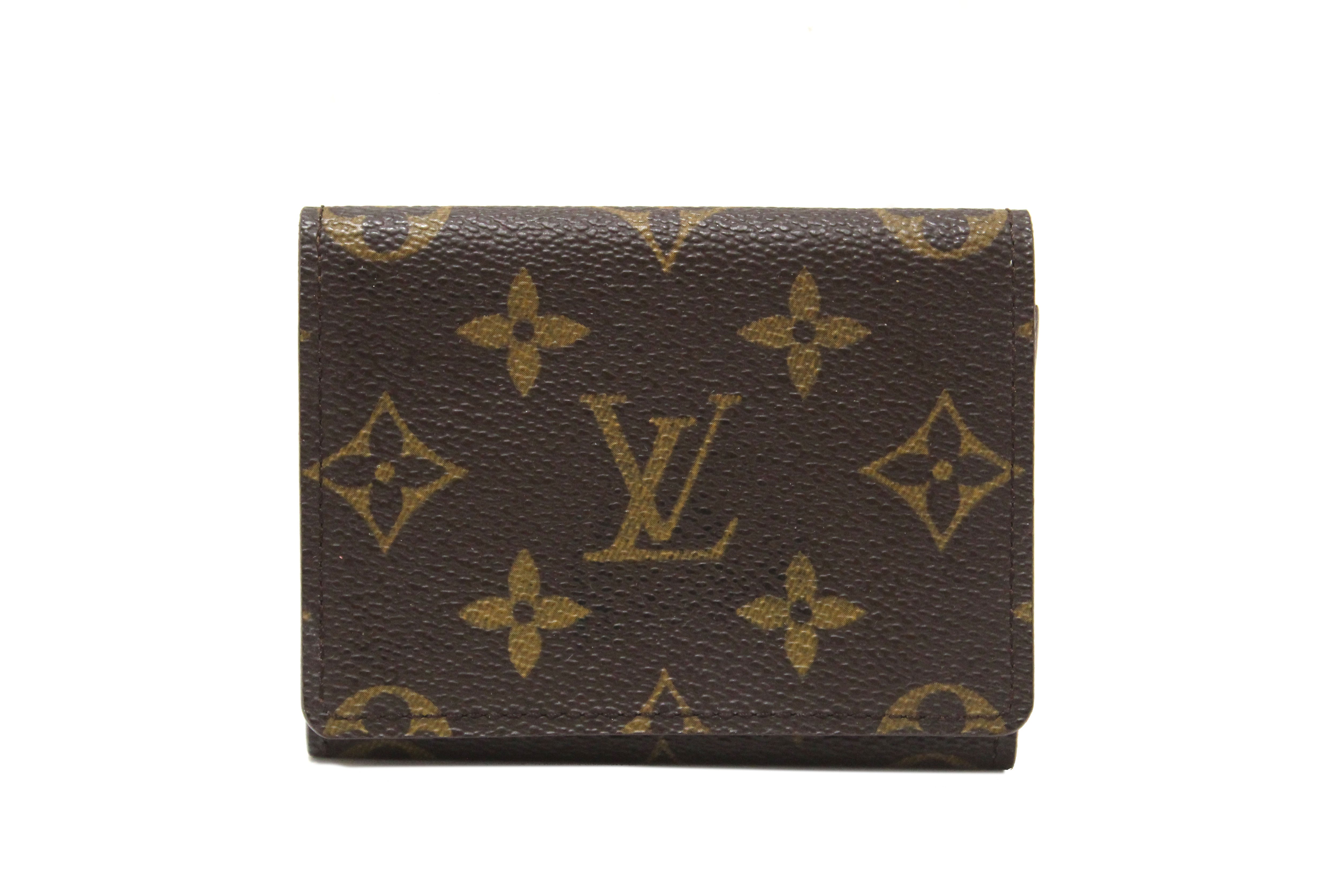 Authentic Louis Vuitton Classic Monogram Envelope Card Holder