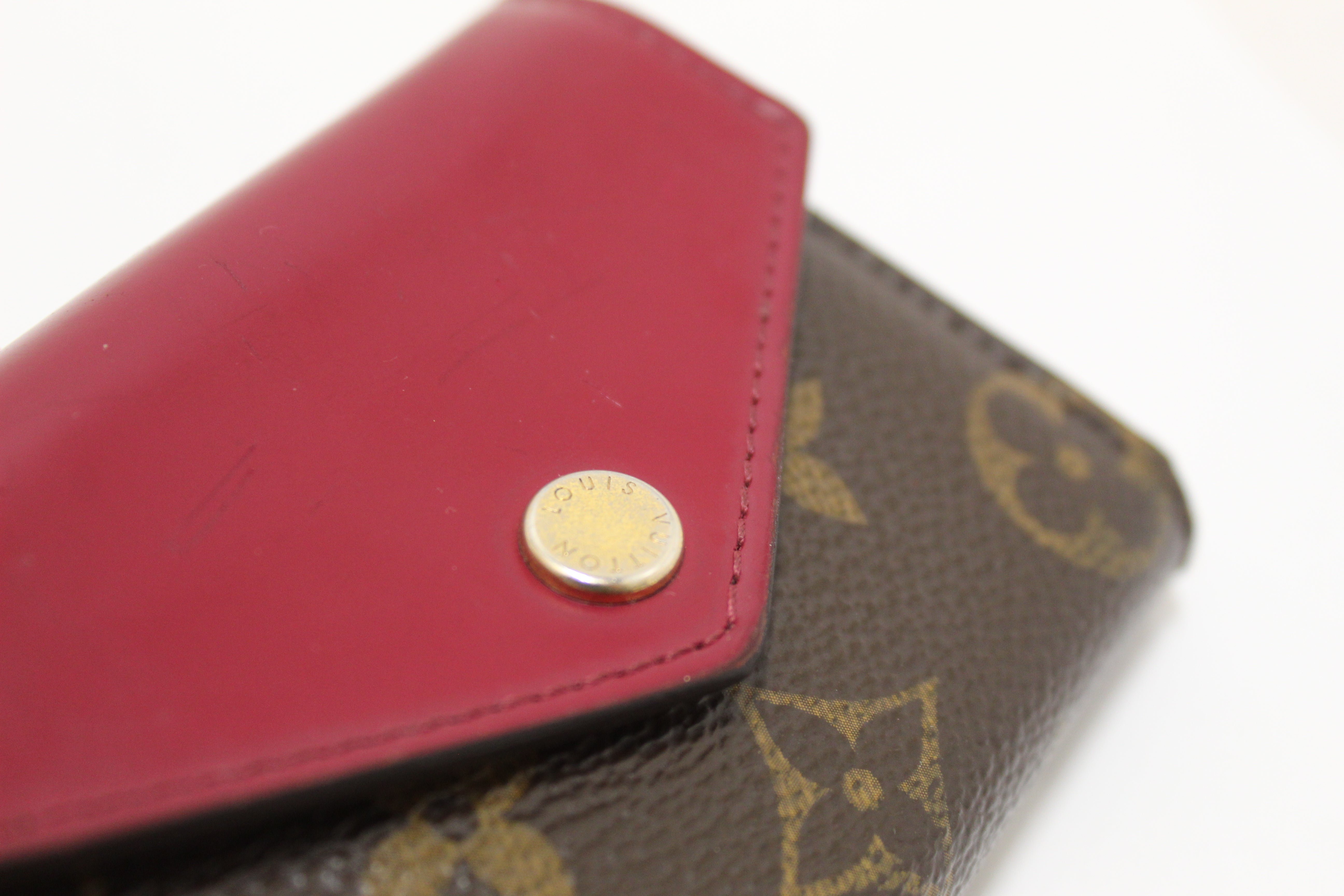 Authentic Louis Vuitton Classic Monogram Fuchsia Victorine Wallet