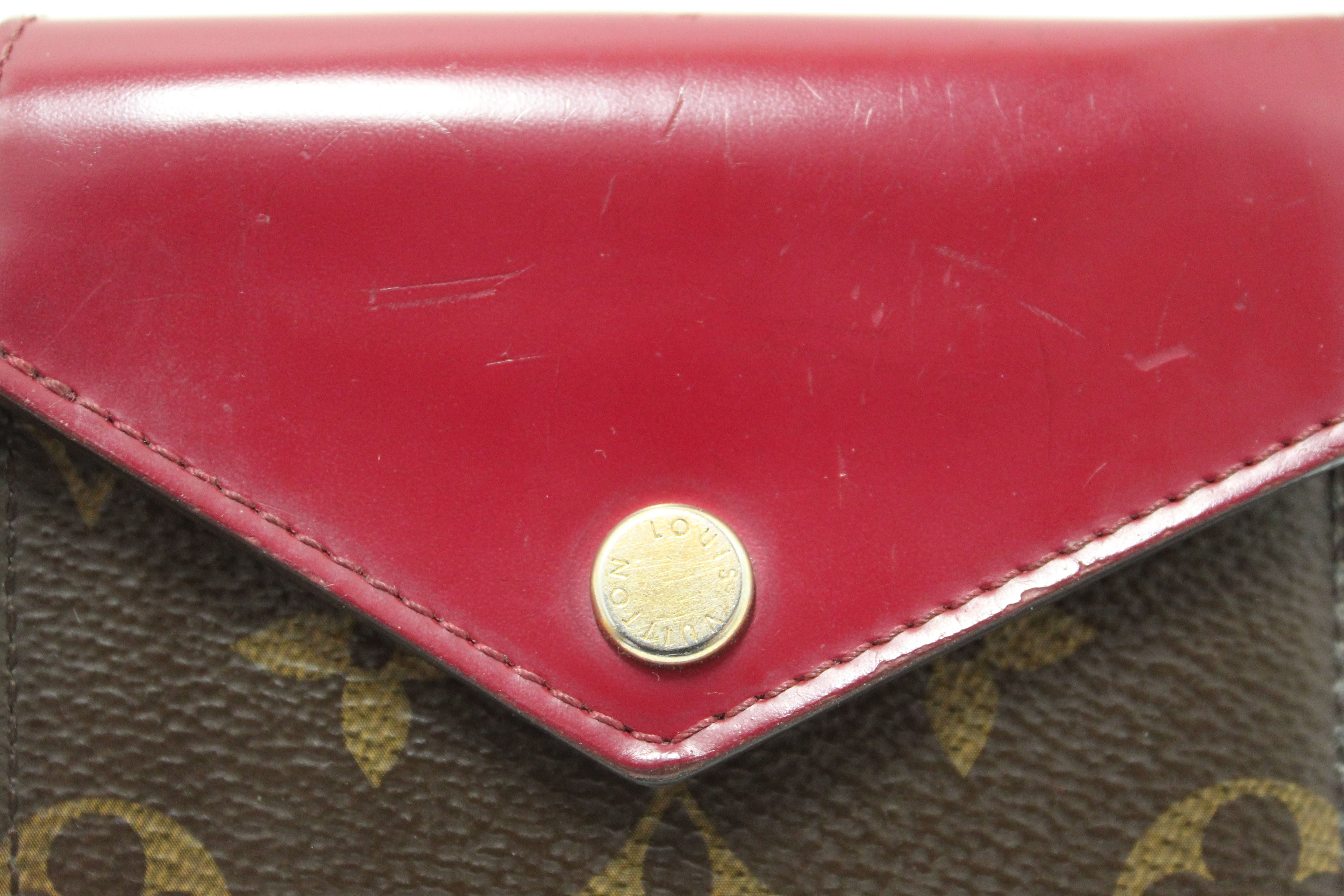 Authentic Louis Vuitton Classic Monogram Fuchsia Victorine Wallet