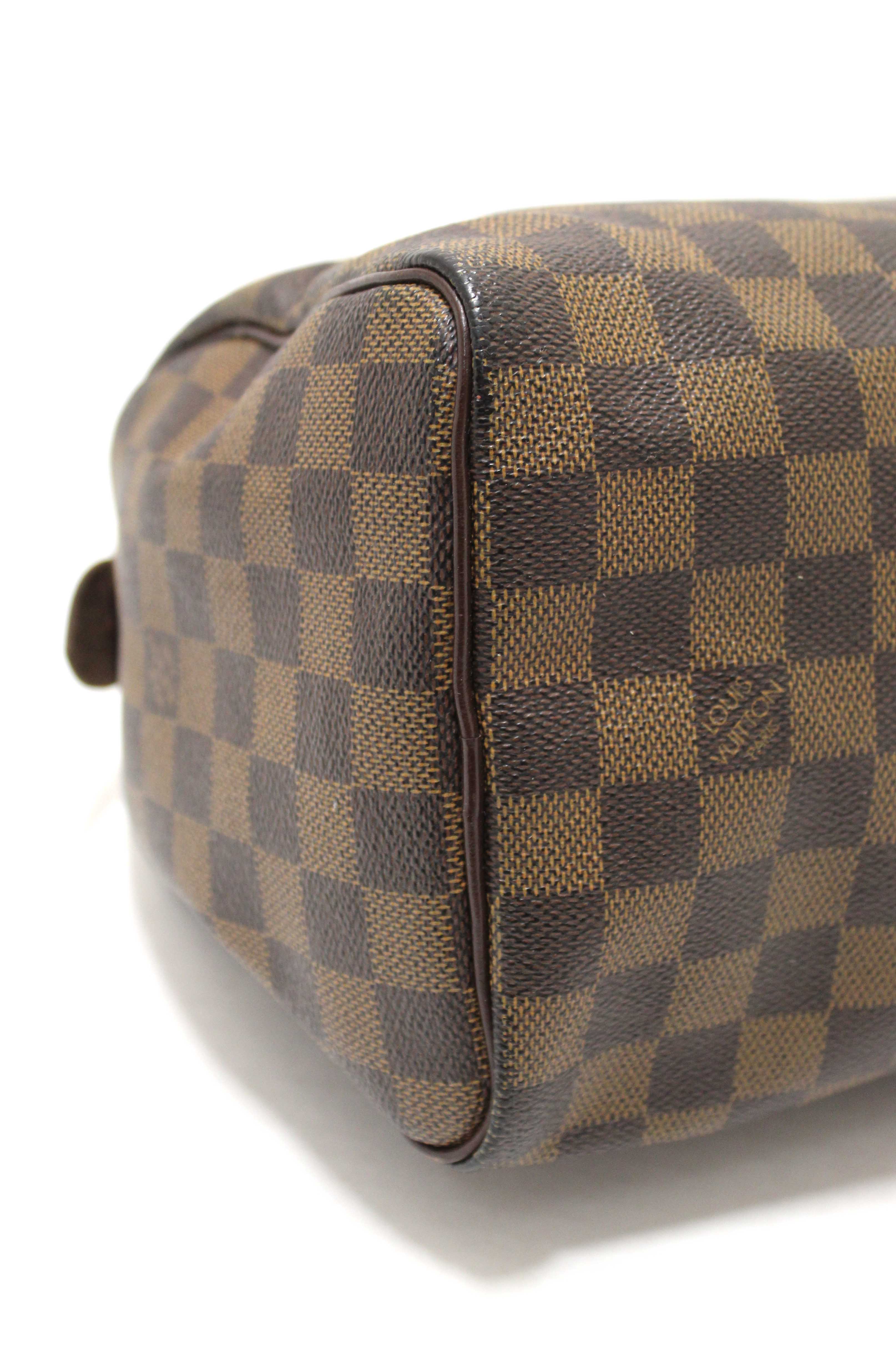 Authentic Louis Vuitton Damier Ebene Speedy 25 Hand Bag