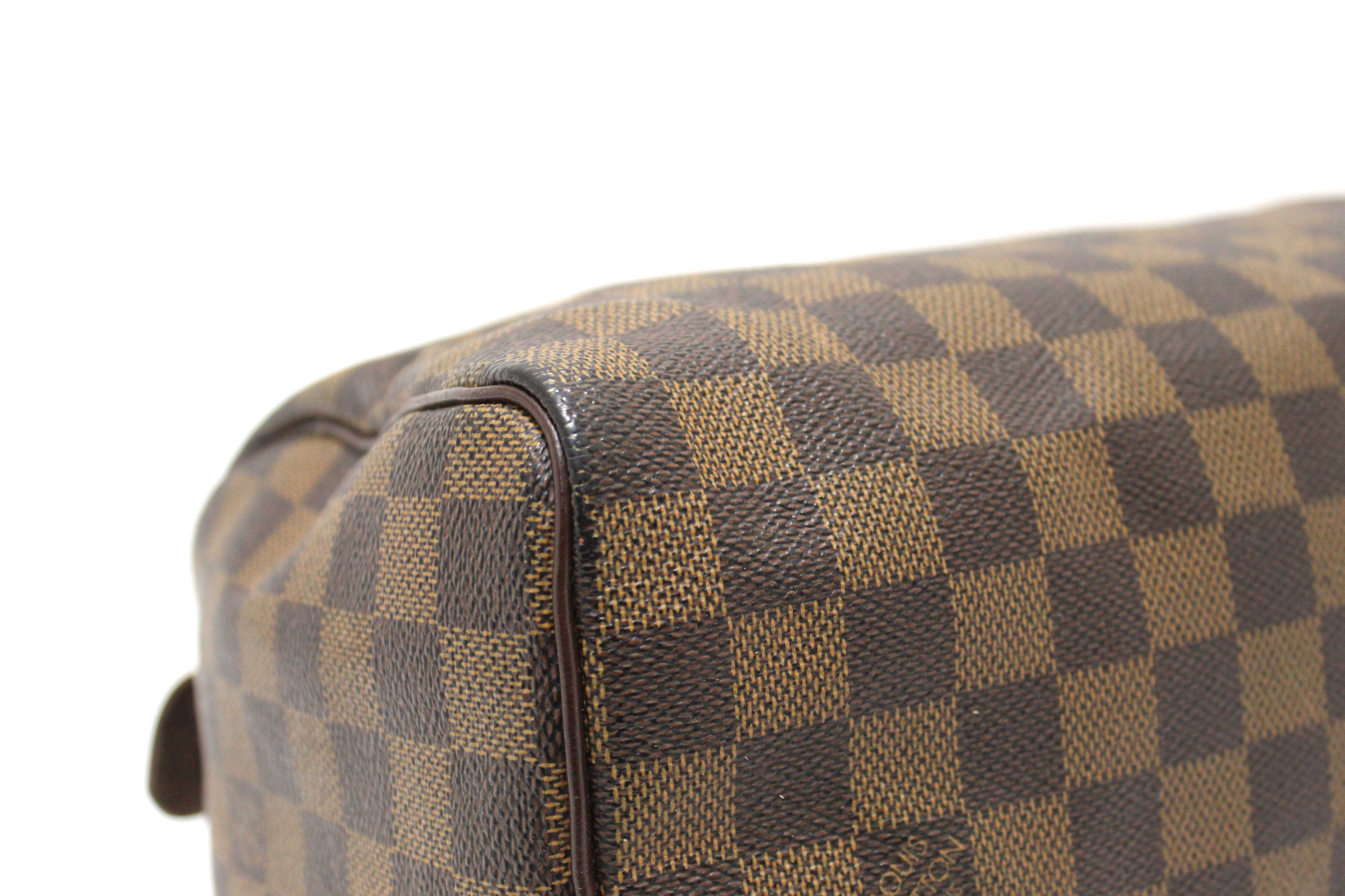 Authentic Louis Vuitton Damier Ebene Speedy 25 Hand Bag