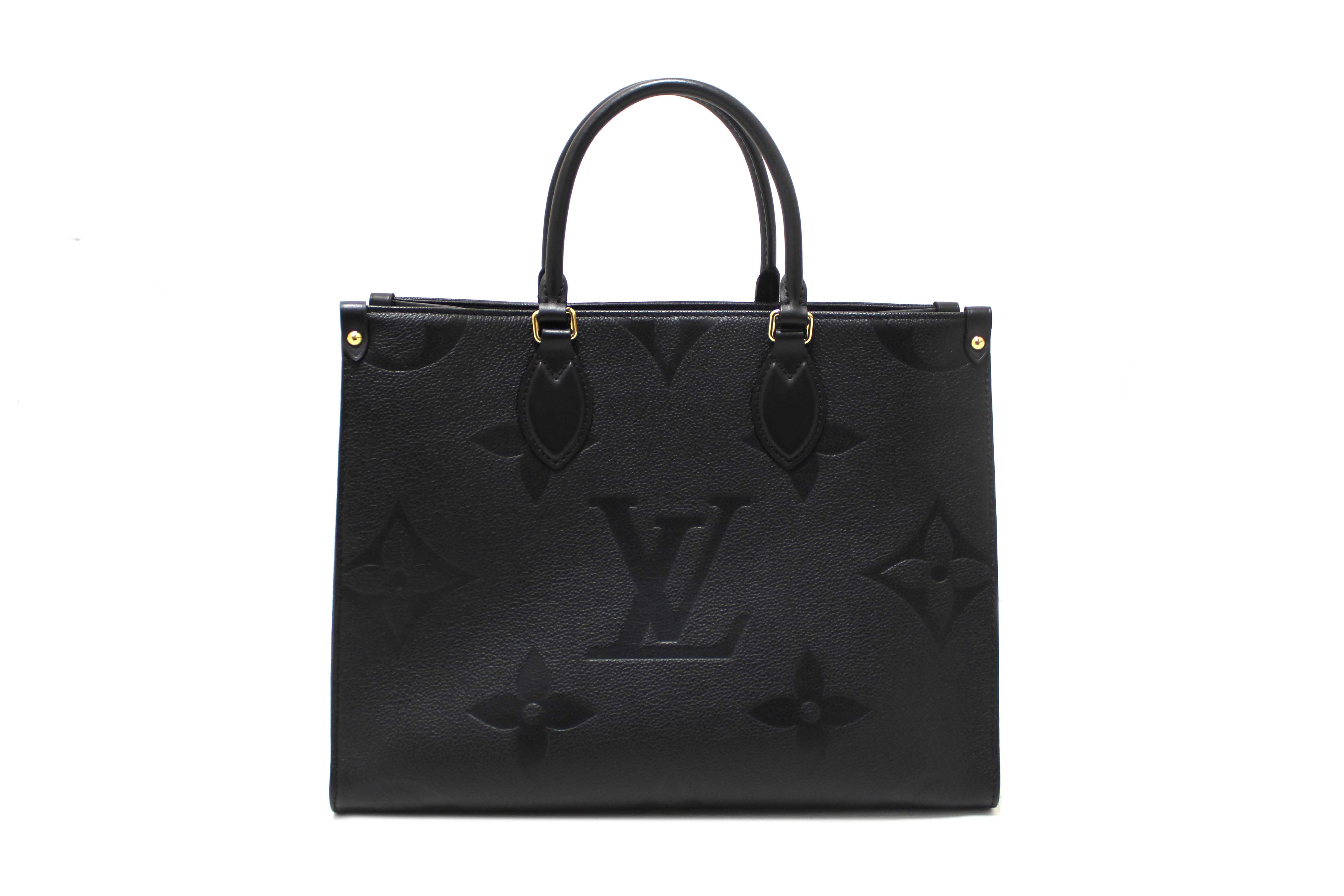 Authentic Louis Vuitton Monogram Empreinte Leather OnTheGo MM Tote bag