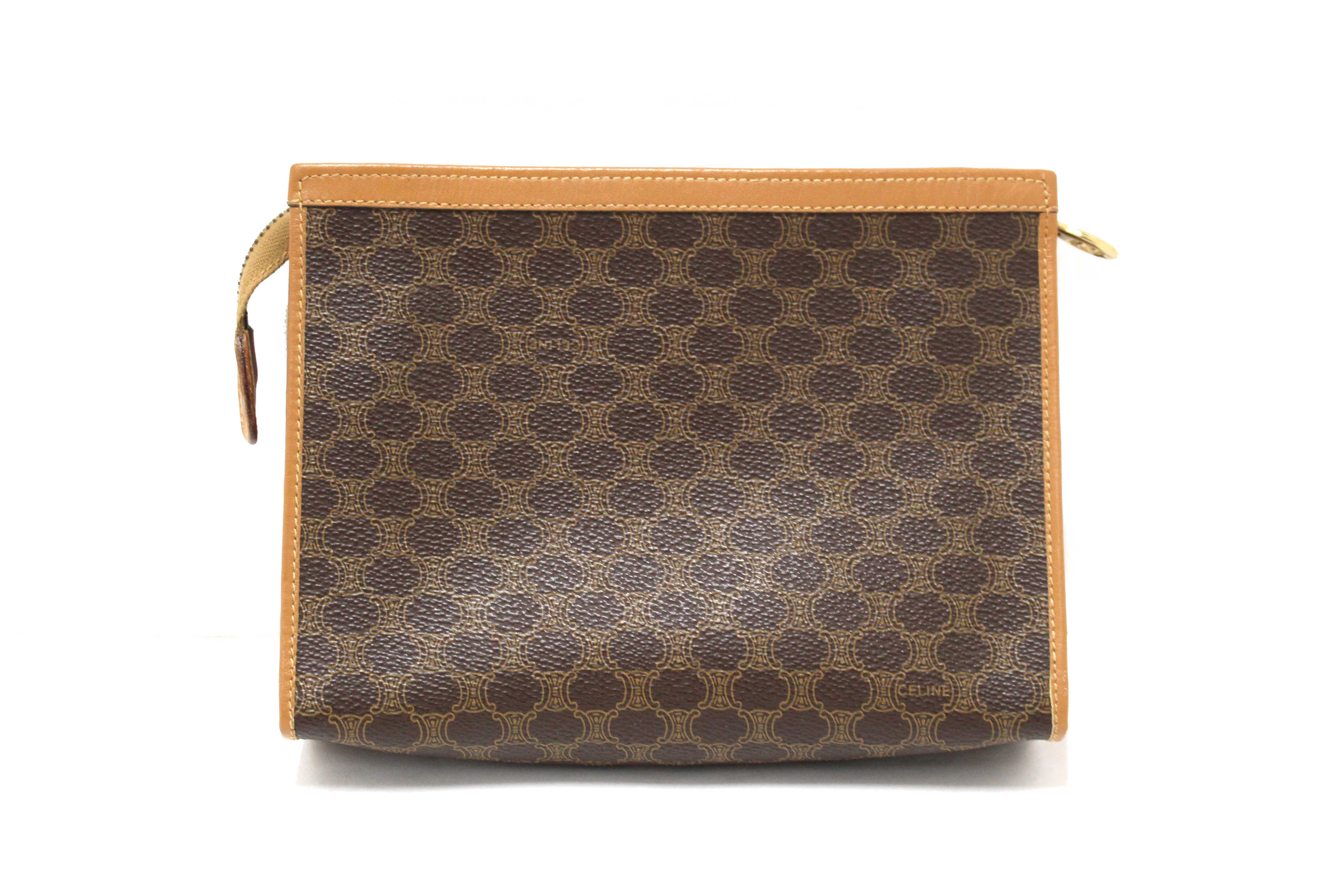 Authentic Celine Vintage Macadam Small Square Pouch