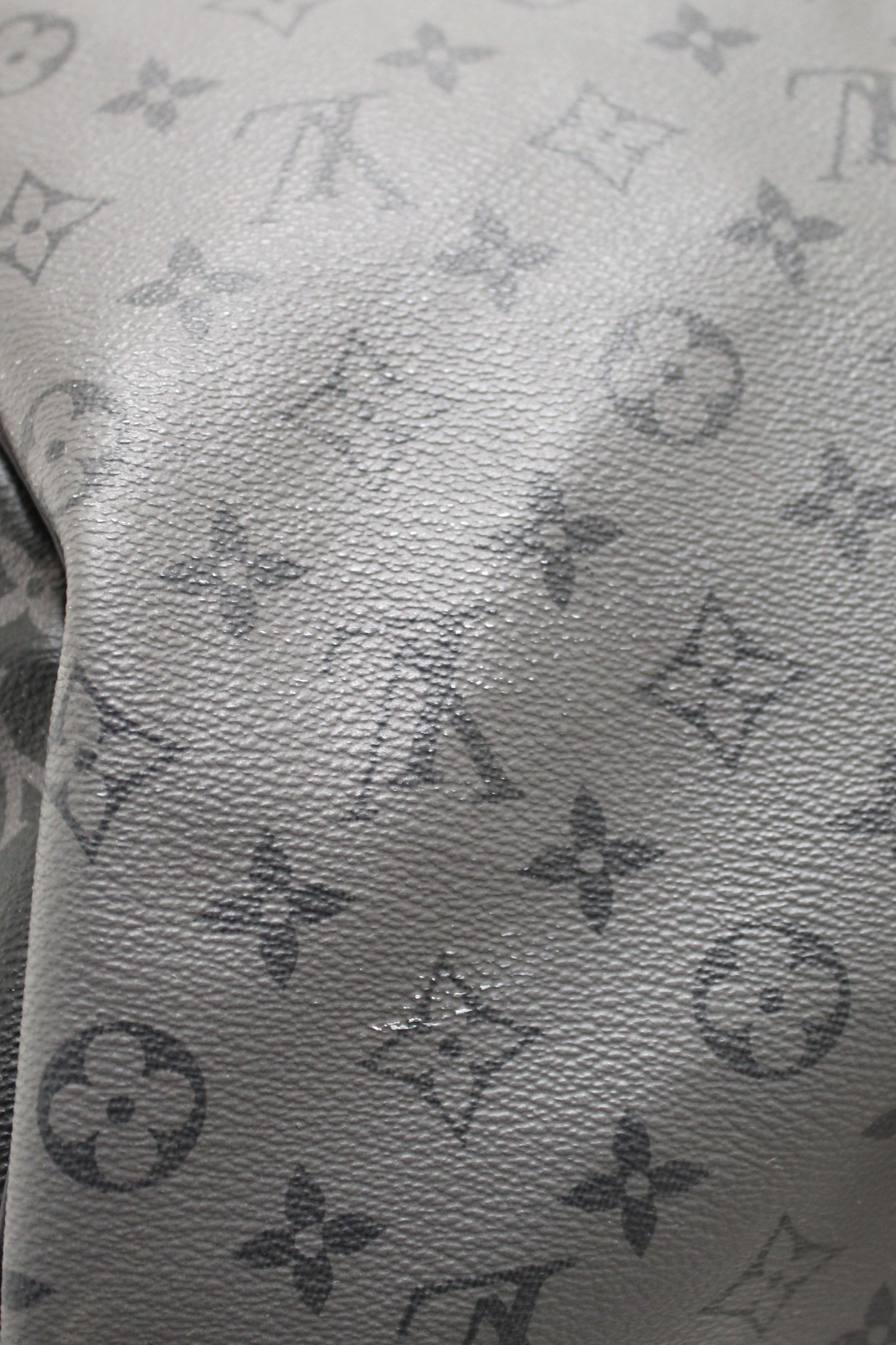 Authentic Louis Vuitton Monogram Eclipse/Monogram Eclipse Reverse Keepall Bandoulière 50 Travel Bag